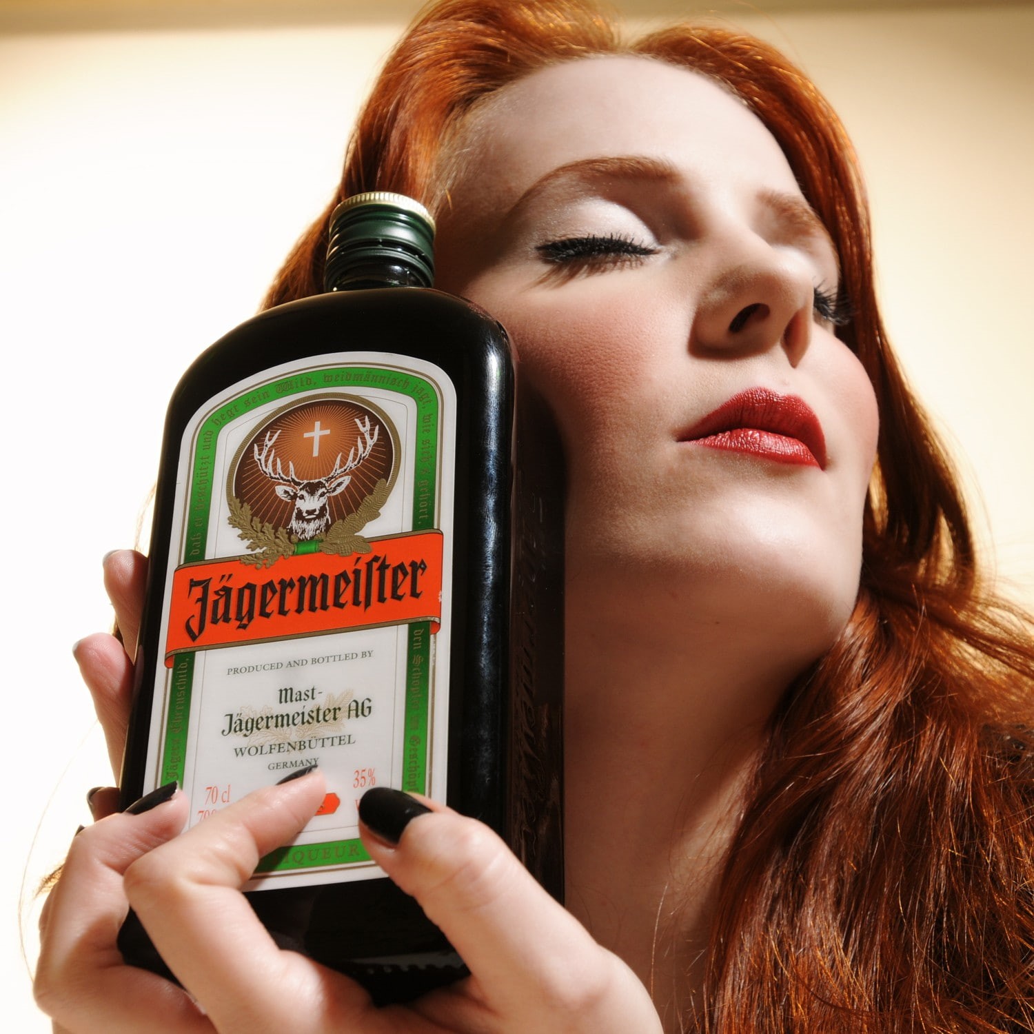 Jägermeister, epica, Simone Simons, 720P, redhead, Phone HD Wallpaper