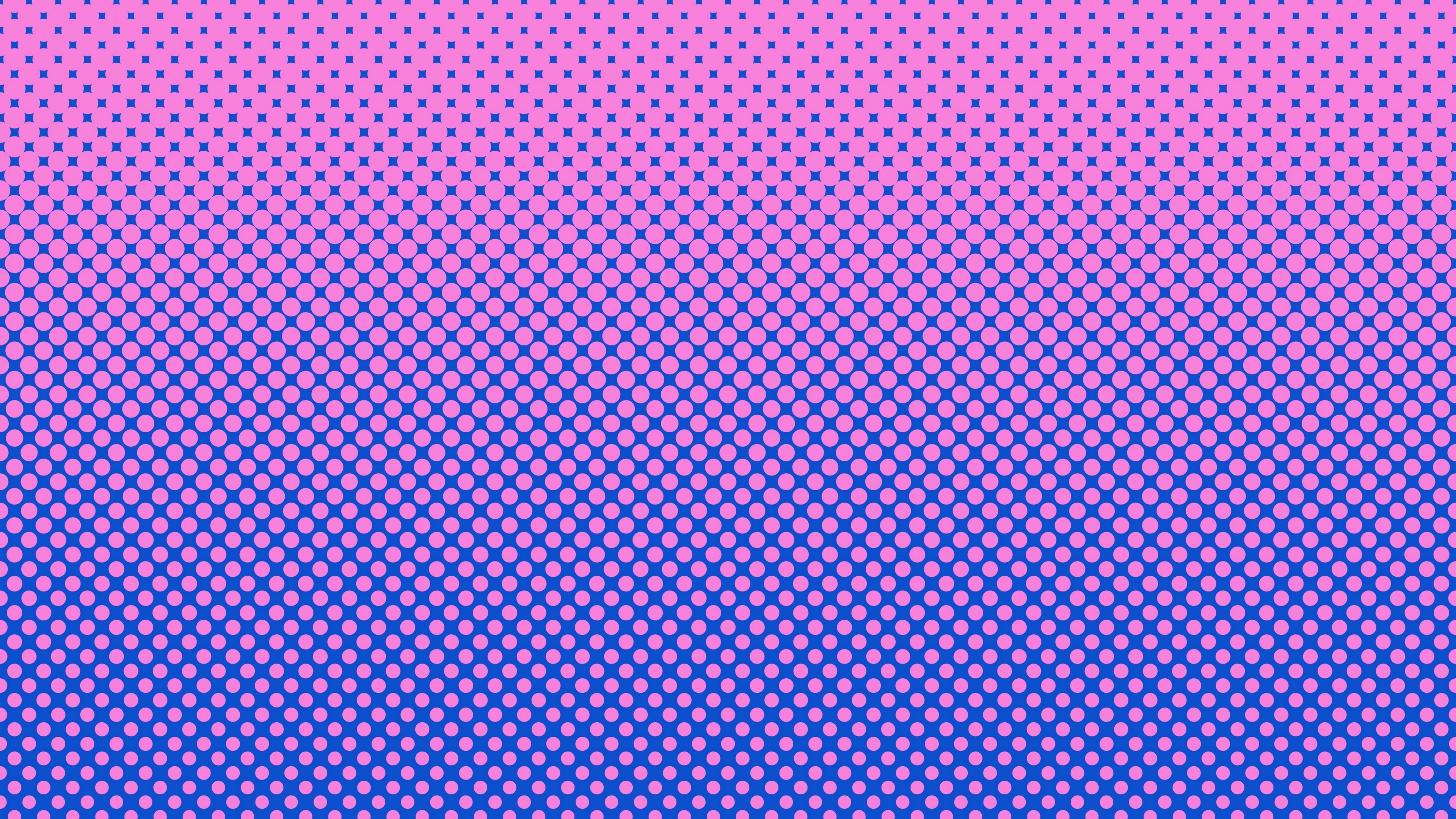 blue, circle, 4K, pattern, mesh, pink, design, halftone, dots, gradient, HD Wallpaper