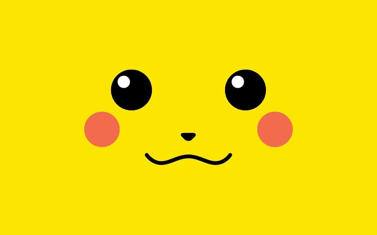 copy space, studio shot, creativity, face, Pikachu, positive emotion, yellow background, pokemon, emotion, no people, close-up, love, happiness, smiling, HD Wallpaper