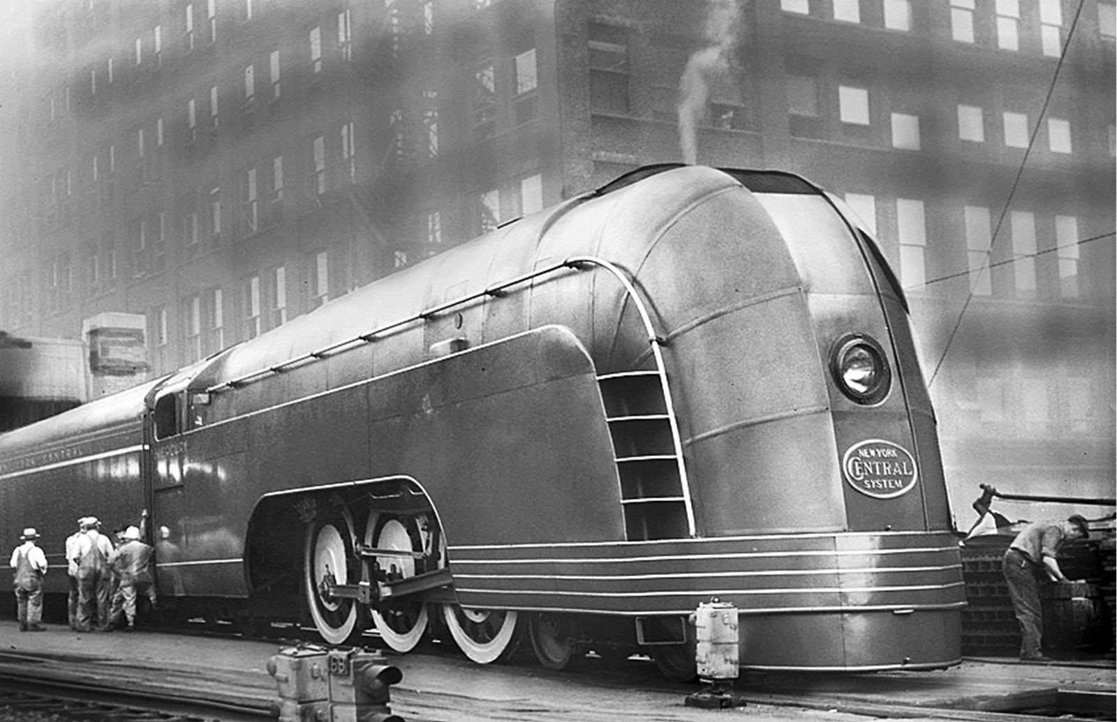 1060 Photography, 1936 Mercury Streamliner, train, Art Deco, 720P, monochrome, HD Wallpaper
