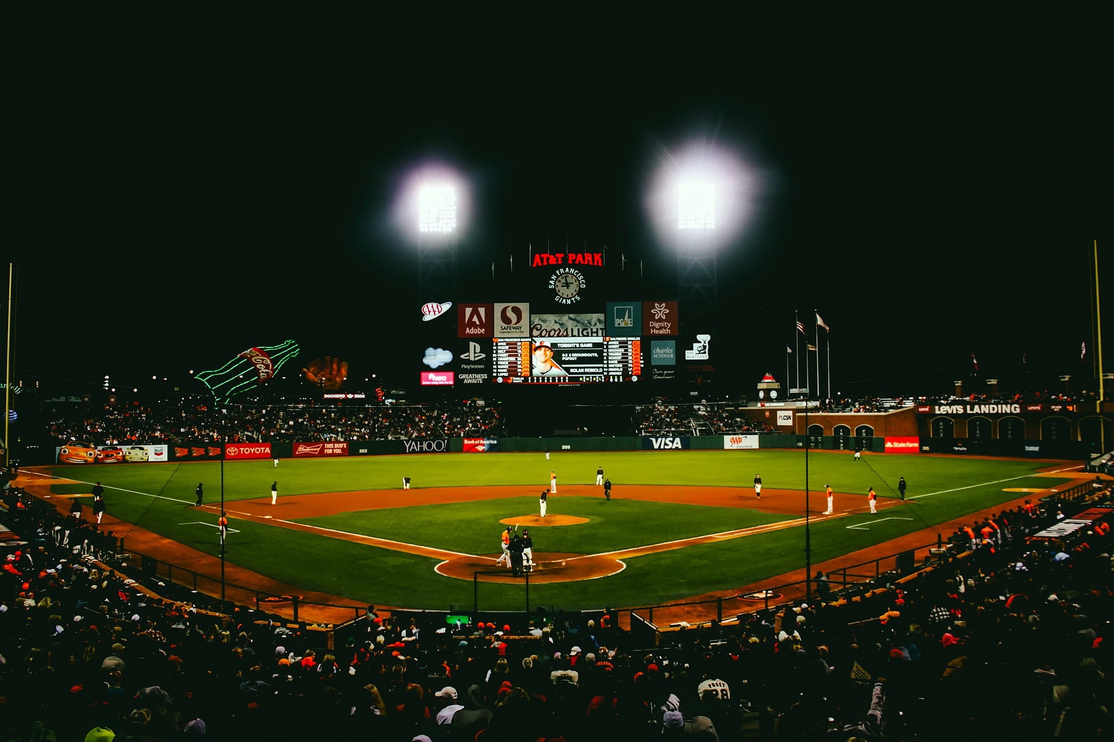 at t park, large group of people, watching, fans, men, major league baseball, soccer, baseball stadium, american Football - Sport, sports Venue, baseball, HD Wallpaper