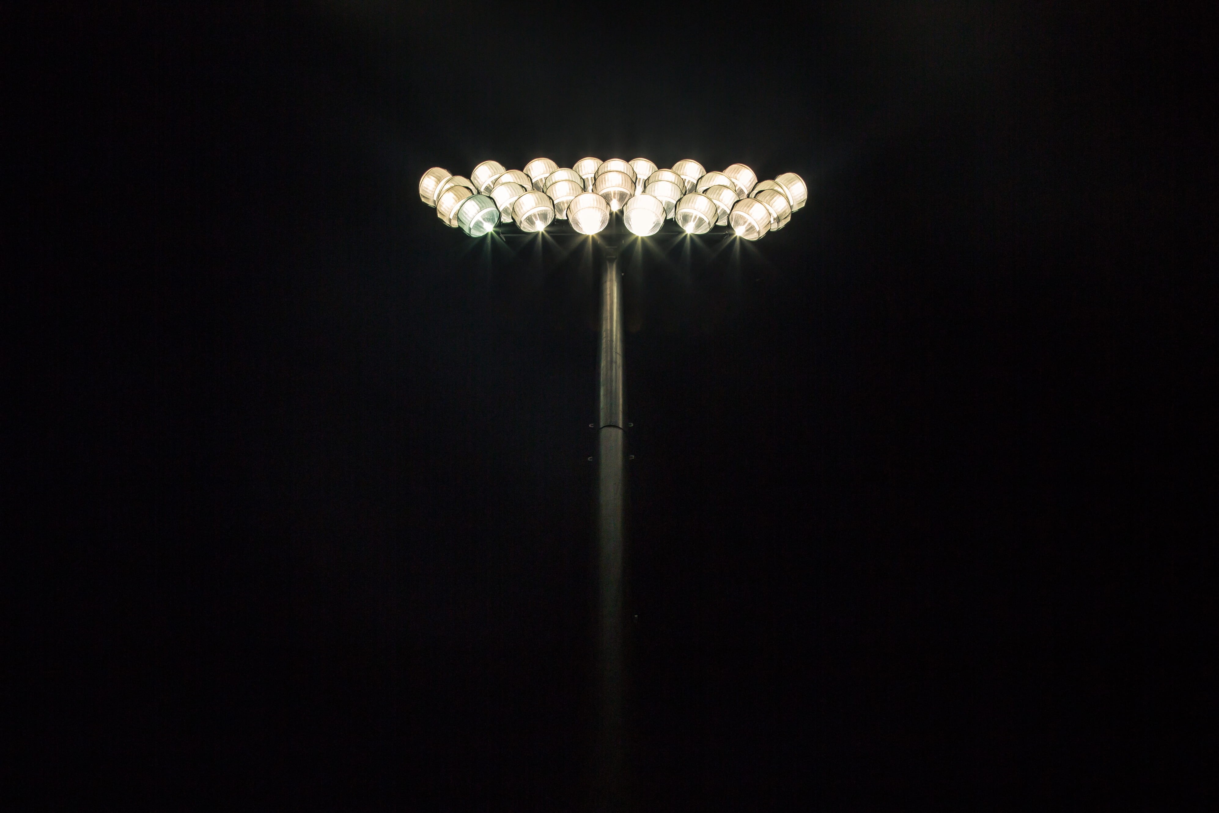 untitled, black background, light pole, low angle view, background, street, pitch, illuminated, copy space, floodlit, street light, lighting equipment, HD Wallpaper