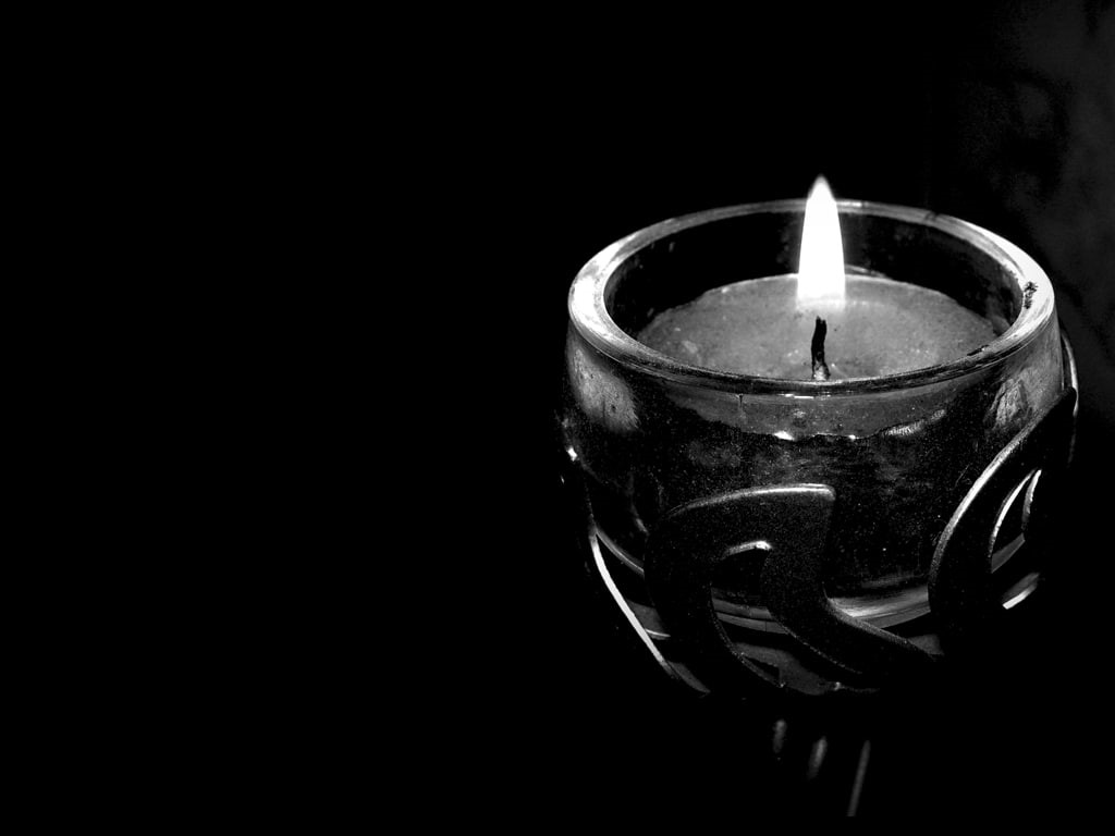 light, candle, grayscale, black, 480P, background, photo, photography, dark, dark background, lamp, HD Wallpaper