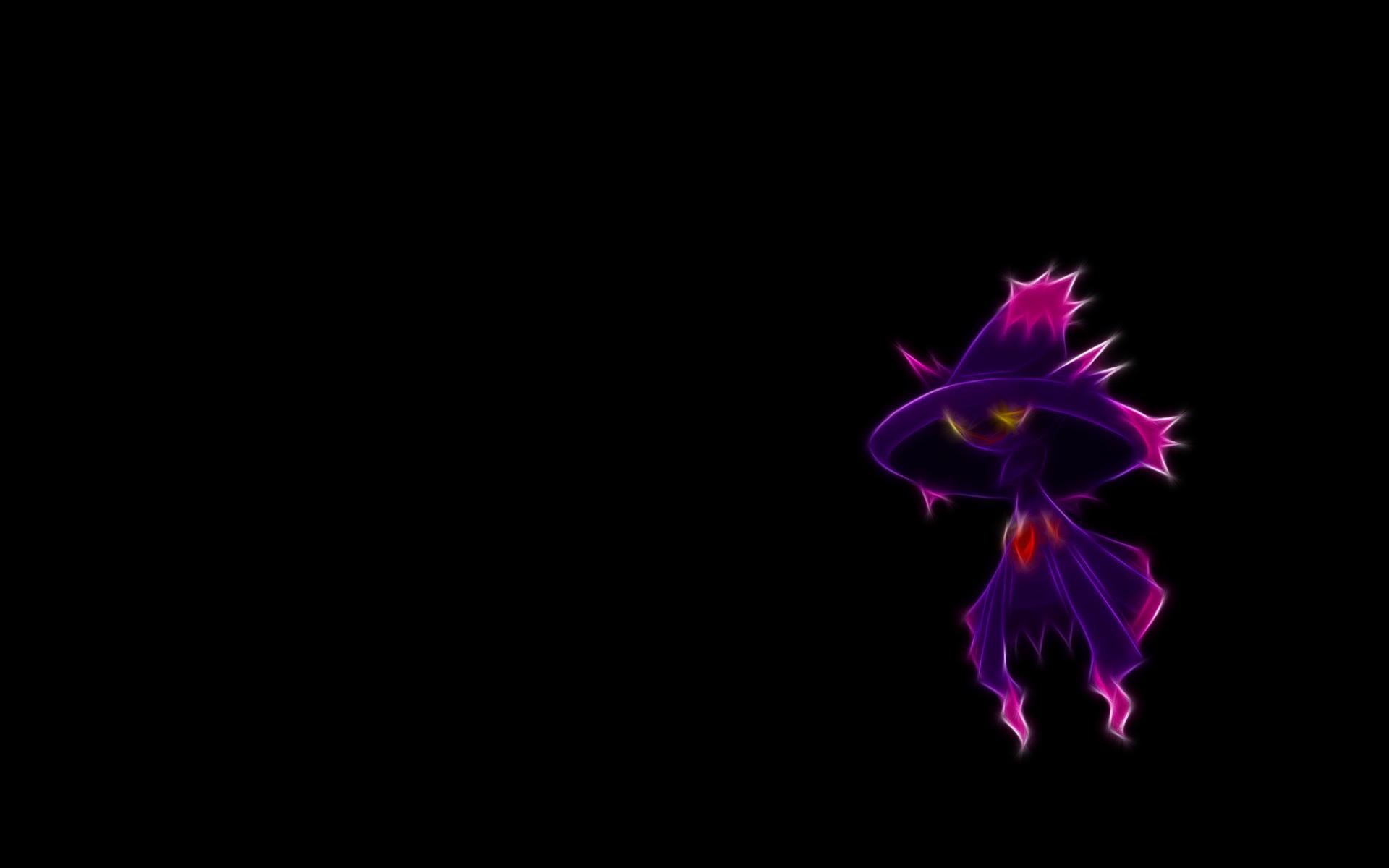 black, black background, 1080P, minimalism, mismagius, background, HD Wallpaper