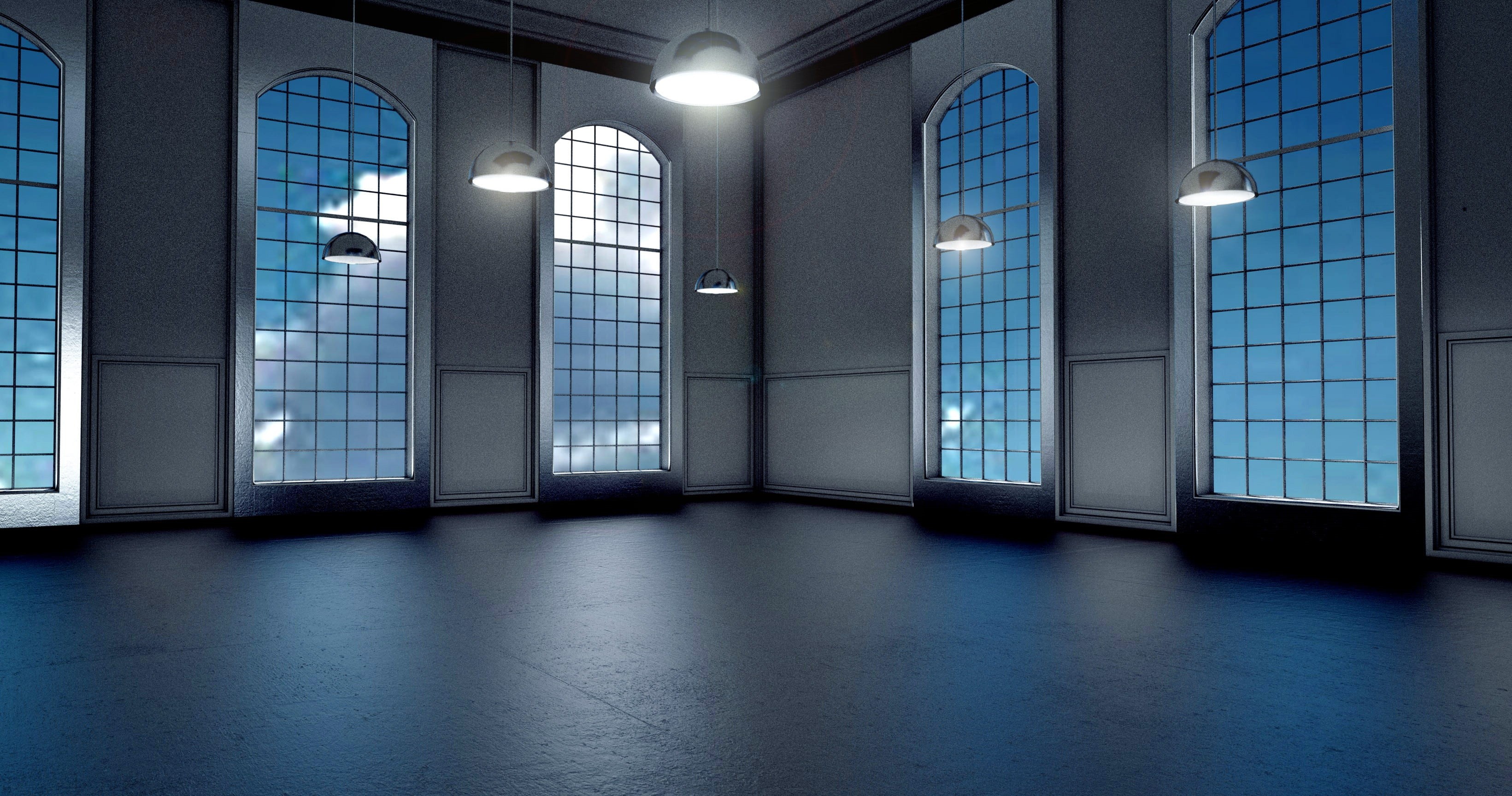 empty space, city, lamp, entrance hall, architectural column, lighting equipment, blank, building, business, pendant, flooring, night, light - natural phenomenon, HD Wallpaper