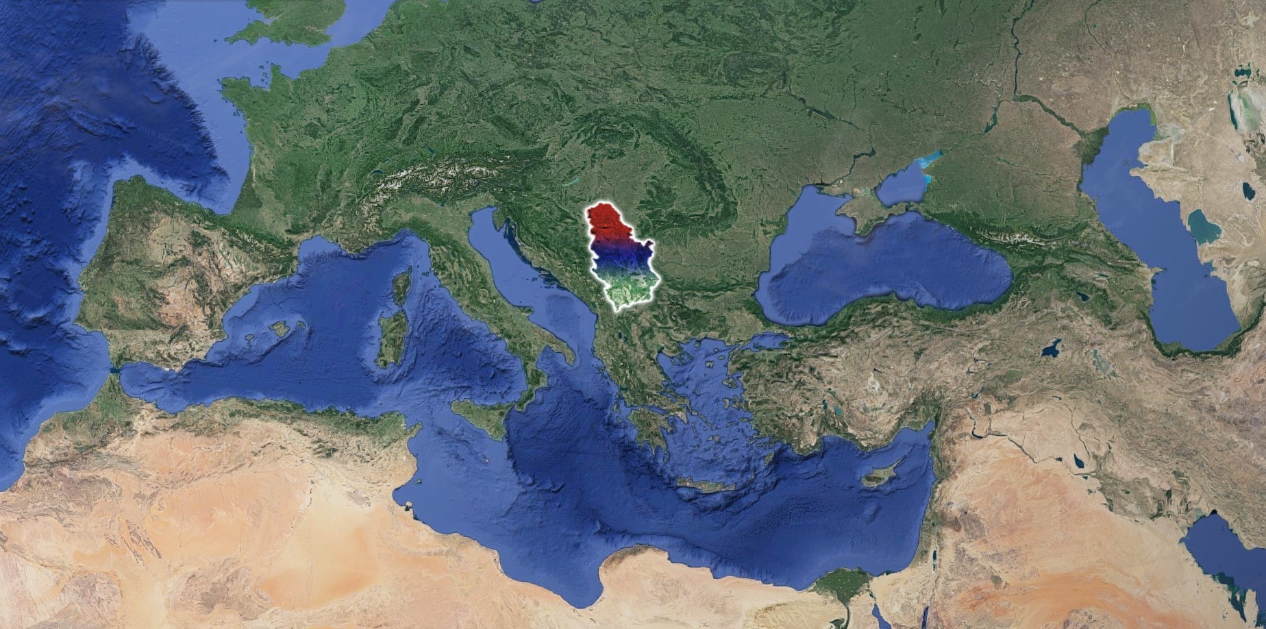 Serbia, 720P, satellite imagery, satellite, HD Wallpaper