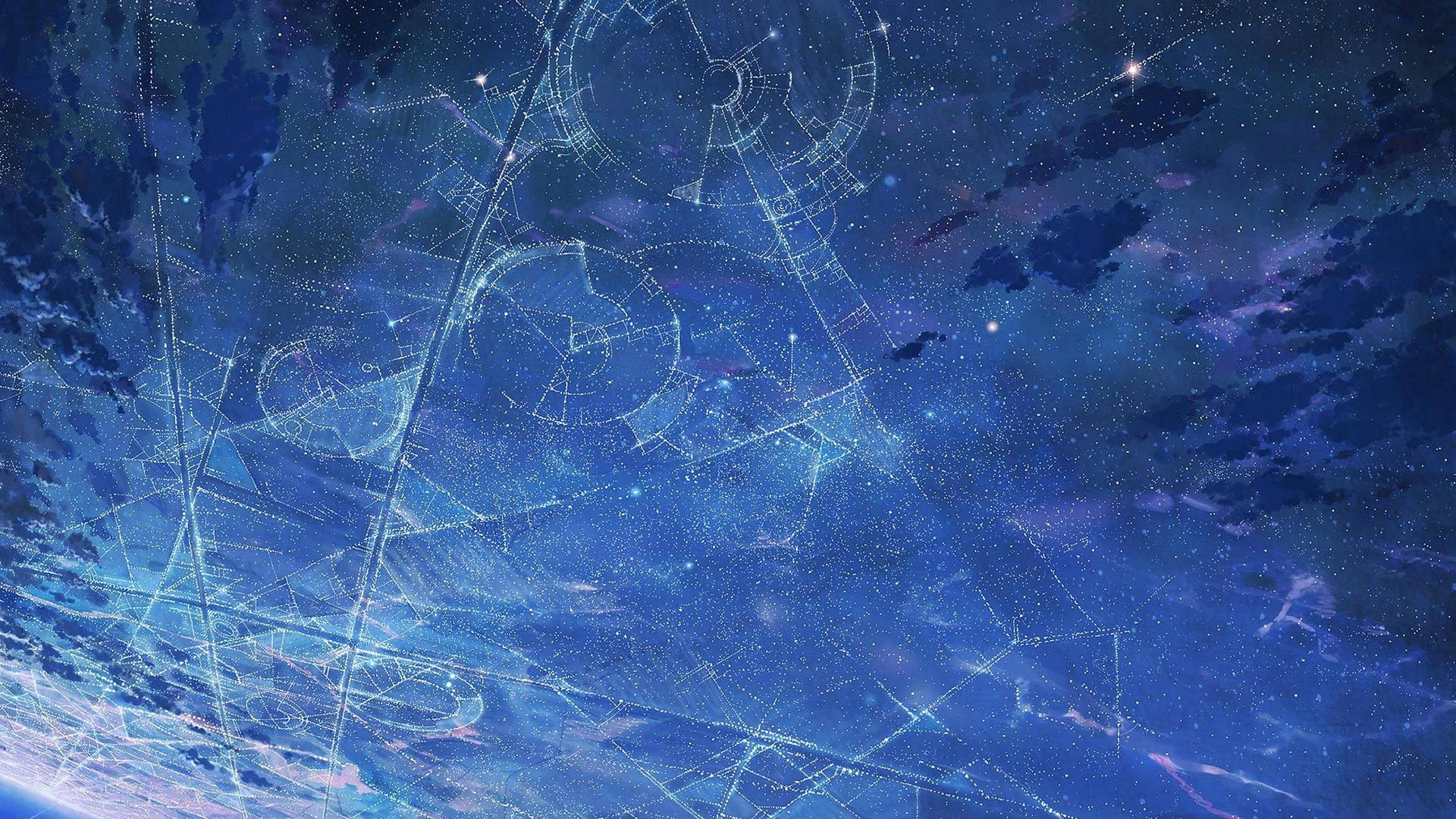 scenics - nature, close-up, no people, star, weather, stars, heaven, horizon, global, technology, pattern, night, science, milky way, design, environment, HD Wallpaper