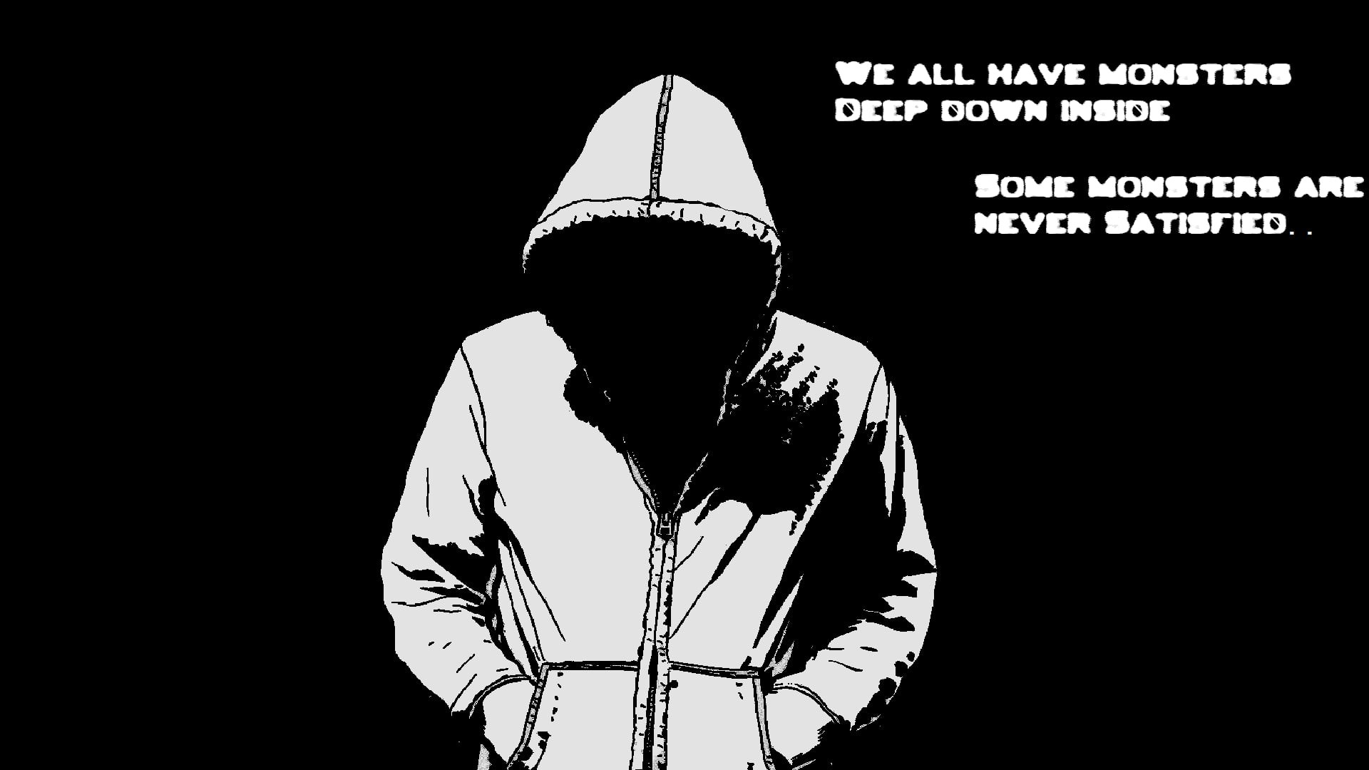 leisure activity, hoodie, standing, black background, men, copy space, studio shot, portrait, indoors, message, real people, young men, one person, illustration, HD Wallpaper