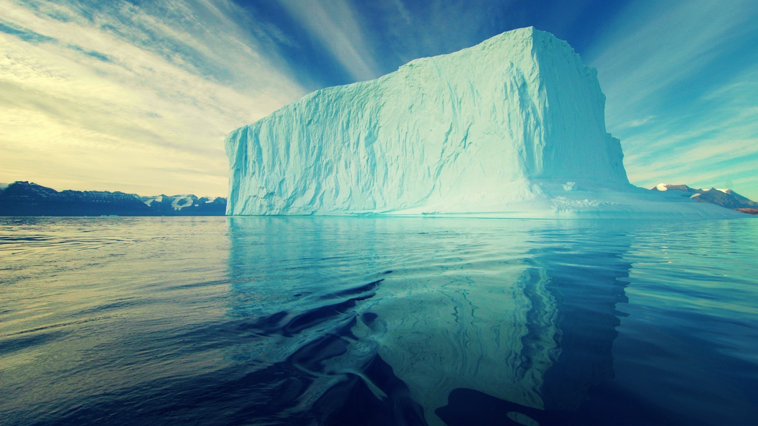 Arctic, sky, tranquility, cloud - sky, Antarctica, reflection, glaciers, tranquil scene, beauty in nature, mountain, lagoon, scenics - nature, water, nature, HD Wallpaper