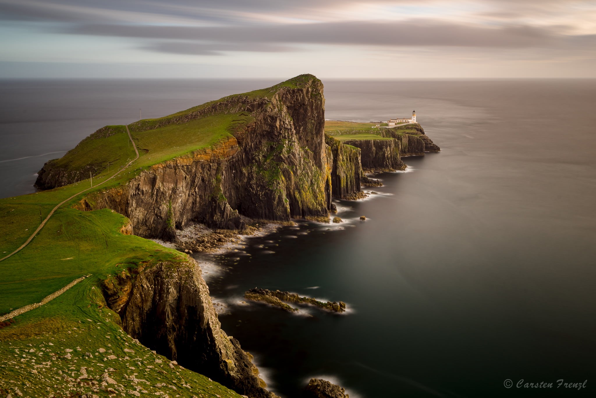 Ufer, wasser, scenics, uK, Coast, color, sony  a7r, body, Neist Point Lighthouse, near, point, landscape, long  exposure, Scotland, globetrotter, Travel Photography, HD Wallpaper