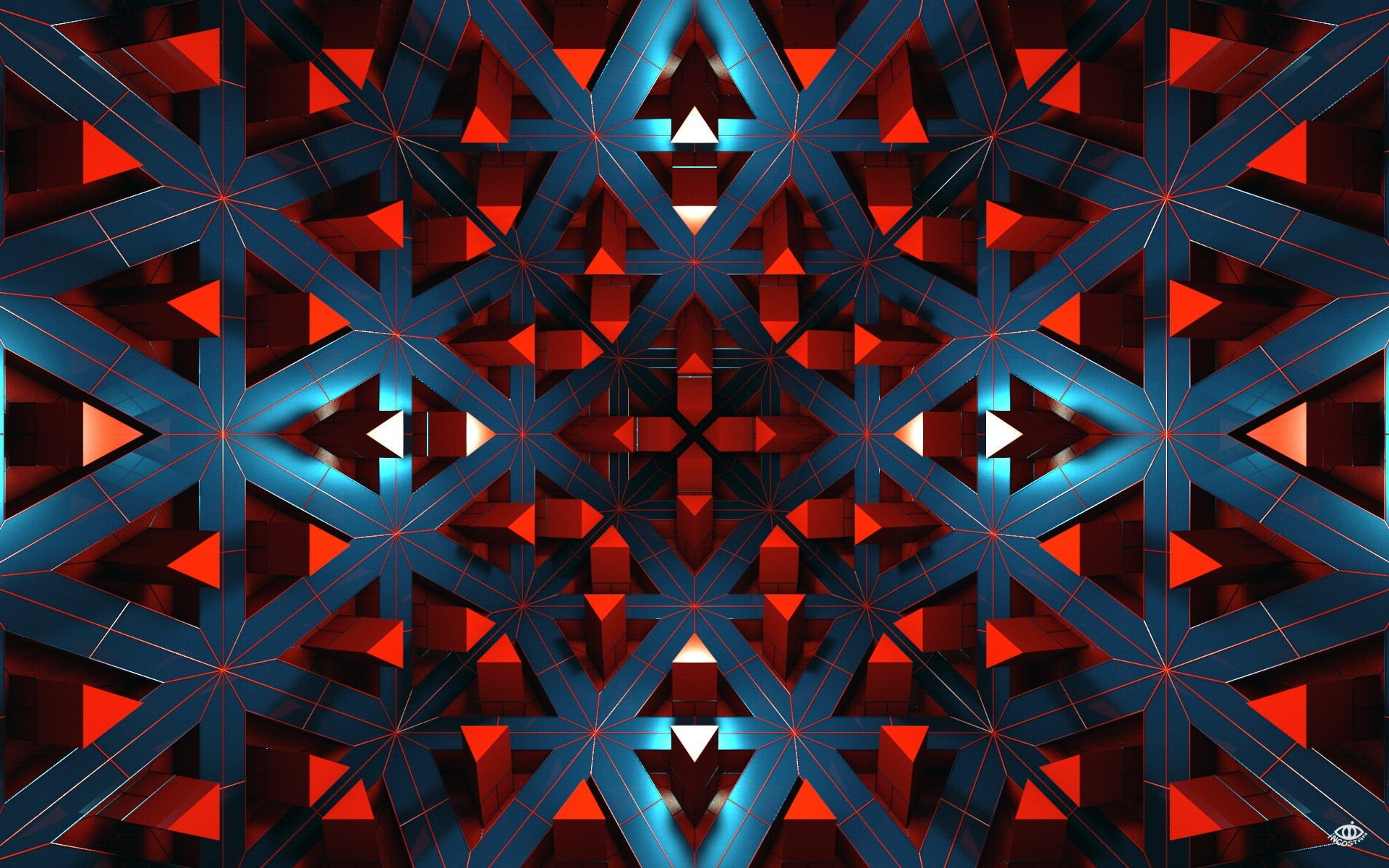 shiny, abstract, repetition, digital art, symmetry, art and craft, indoors, 1080P, CGI, design, no people, decor, render, close-up, night, textured, full frame, HD Wallpaper