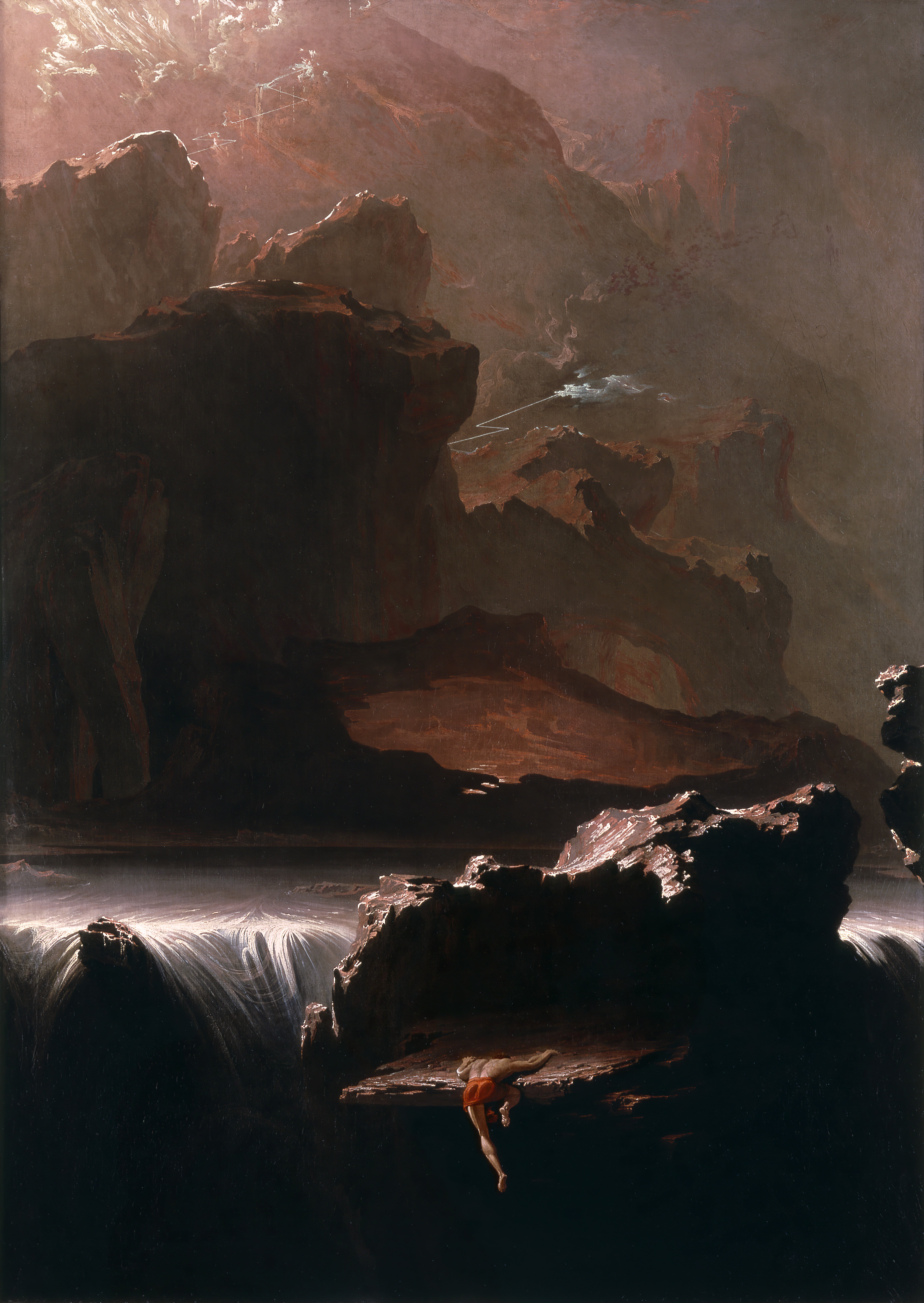 8K, classic art, Sadak in Search of the Waters of Oblivion, John Martin, classical art, painting, Phone HD Wallpaper