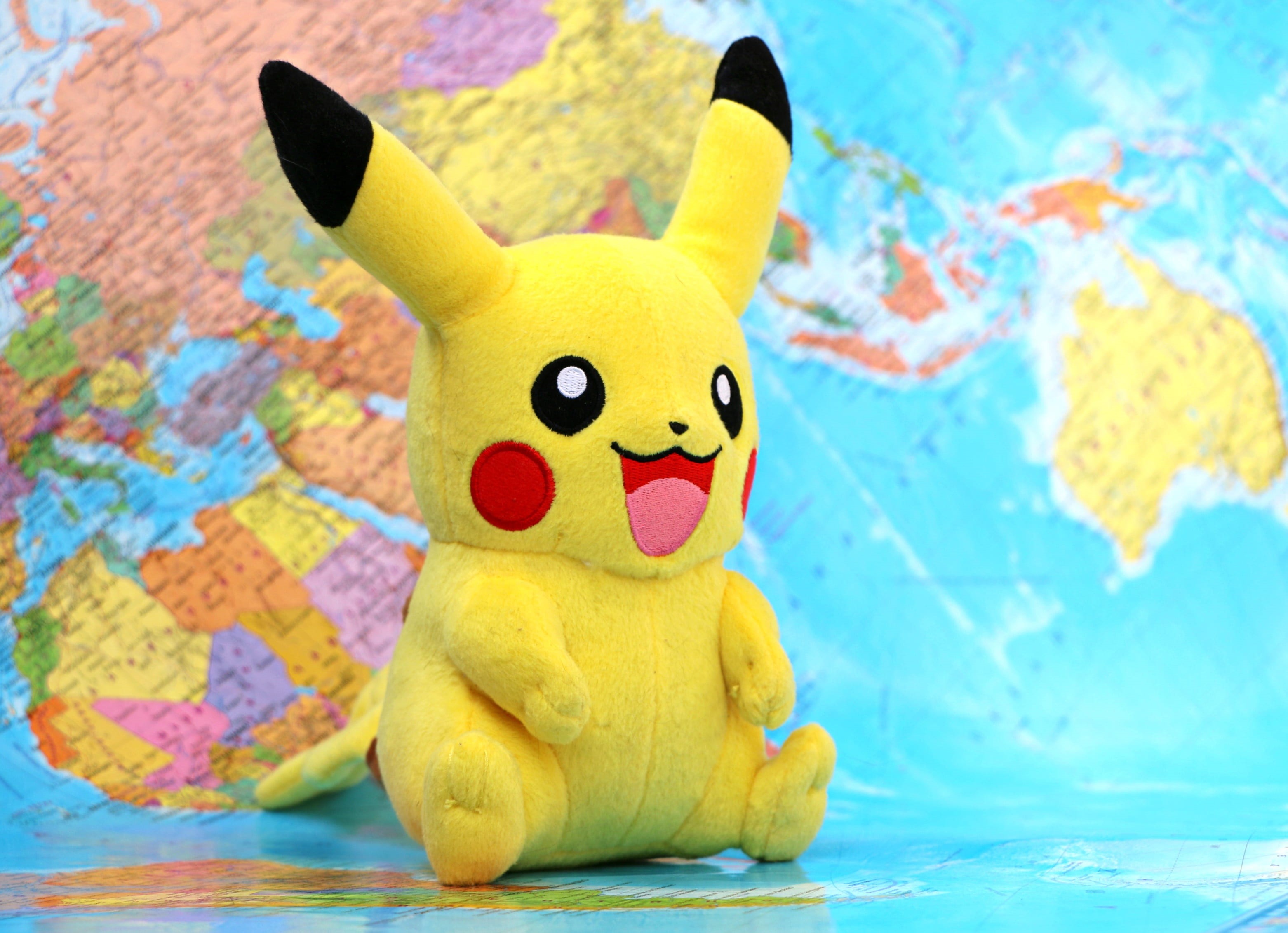 mania, toy, close-up, indoors, plush, japan, pokemon, yellow, board, cute, passion, game, search, art and craft, idol, creativity, table, representation, HD Wallpaper
