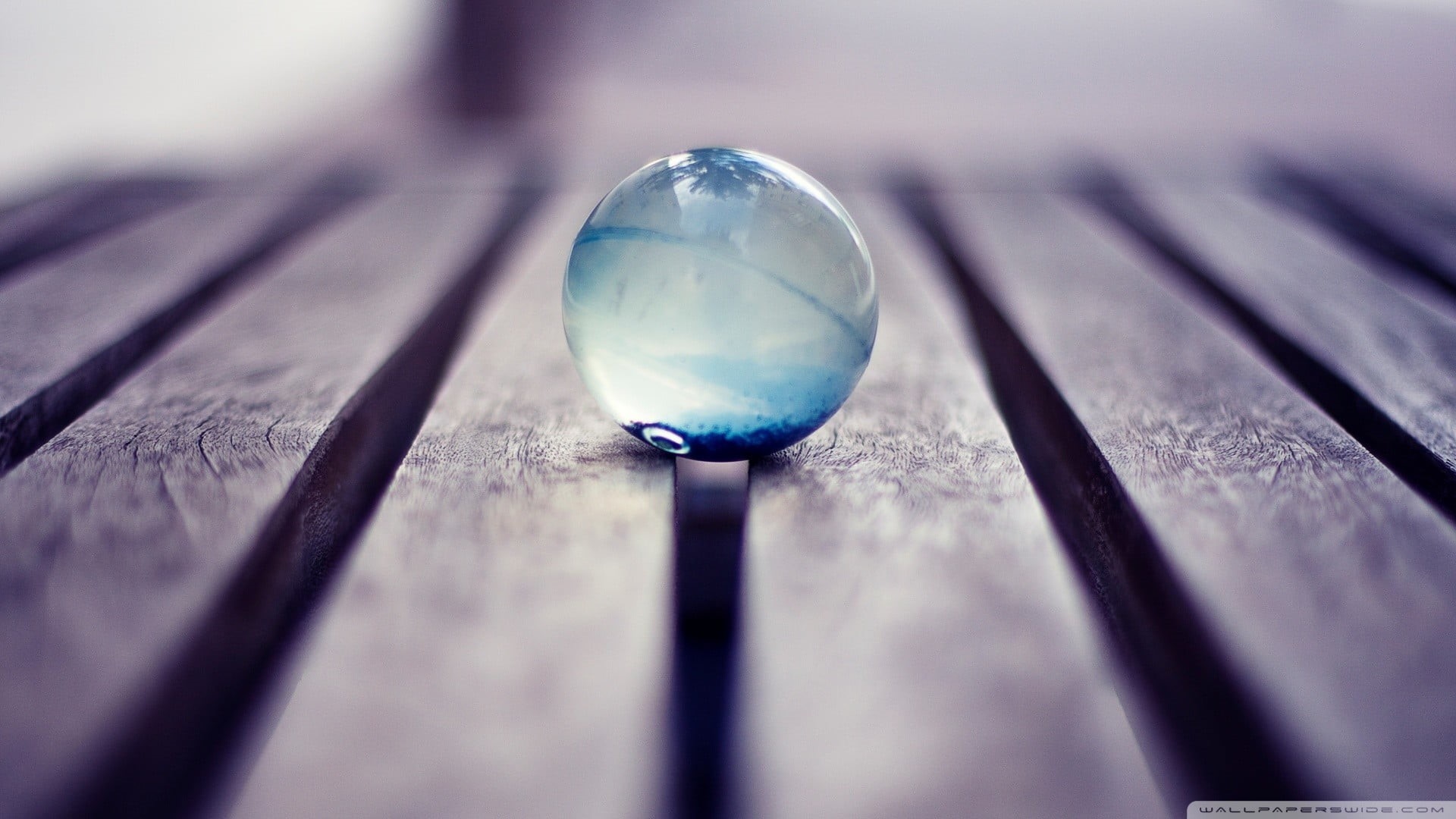 simplicity, indoors, photography, contemplation, toy, selective focus, wood - material, 1080P, blue, no people, glass - material, environment, sphere, HD Wallpaper