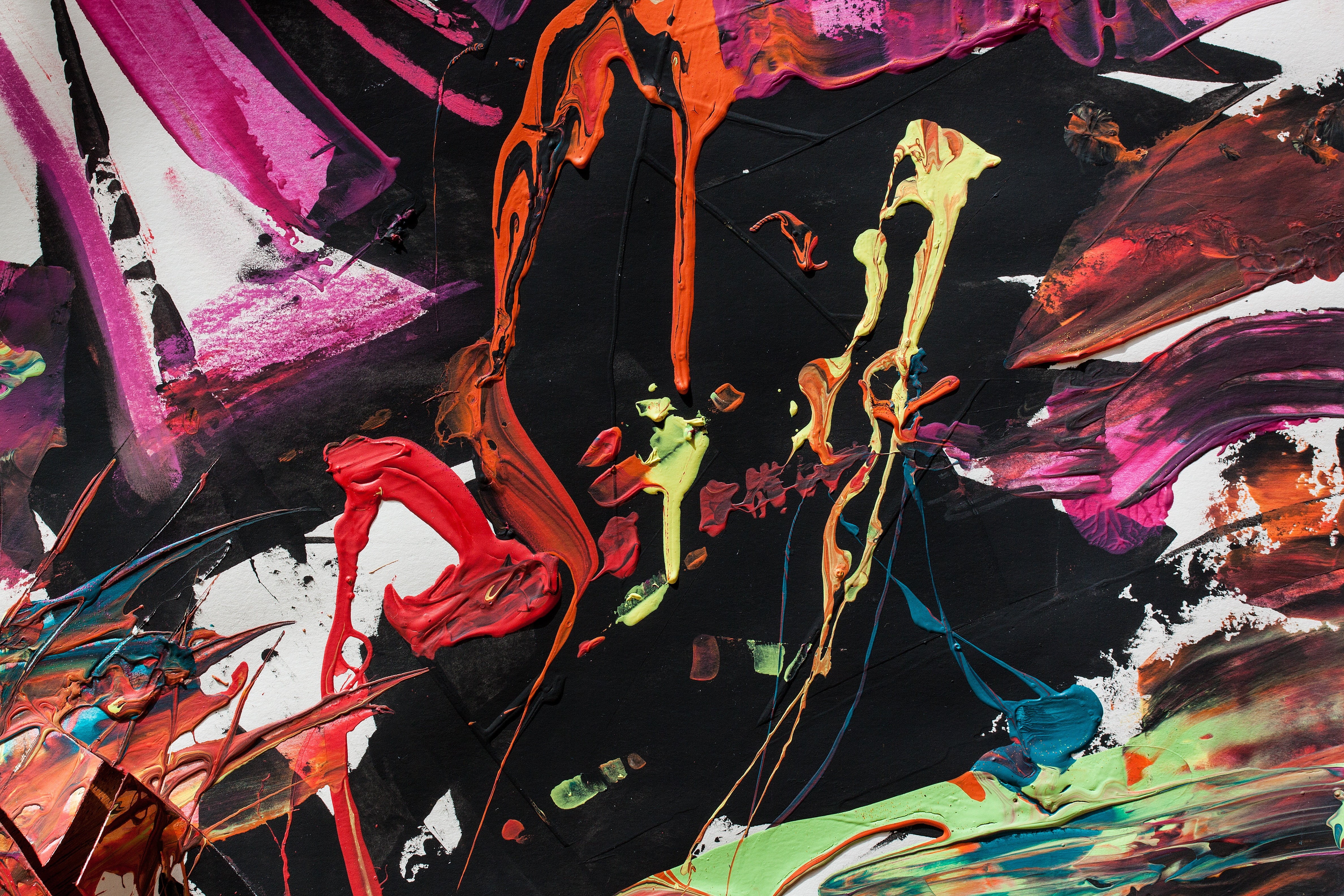 anthroposophic medicine, psychosocial therapy practice, acrylic paints, creativity, patient, painting, black, green, art therapeutic practice, background, HD Wallpaper