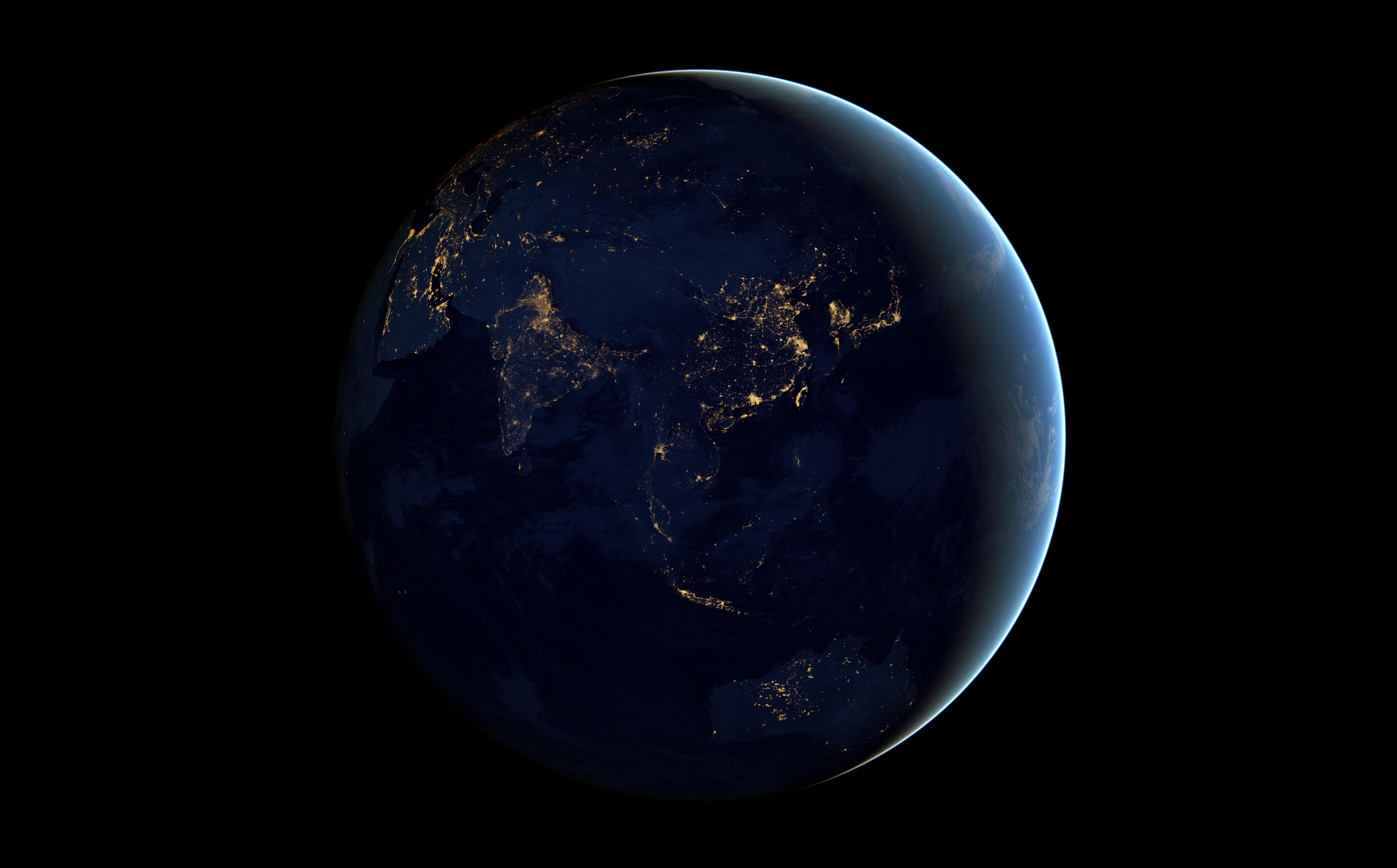 blue, australia, planet - space, Globe, studio shot, earthatnight, no people, planet earth, goddard, black, goddardspaceflightcenter, black background, HD Wallpaper