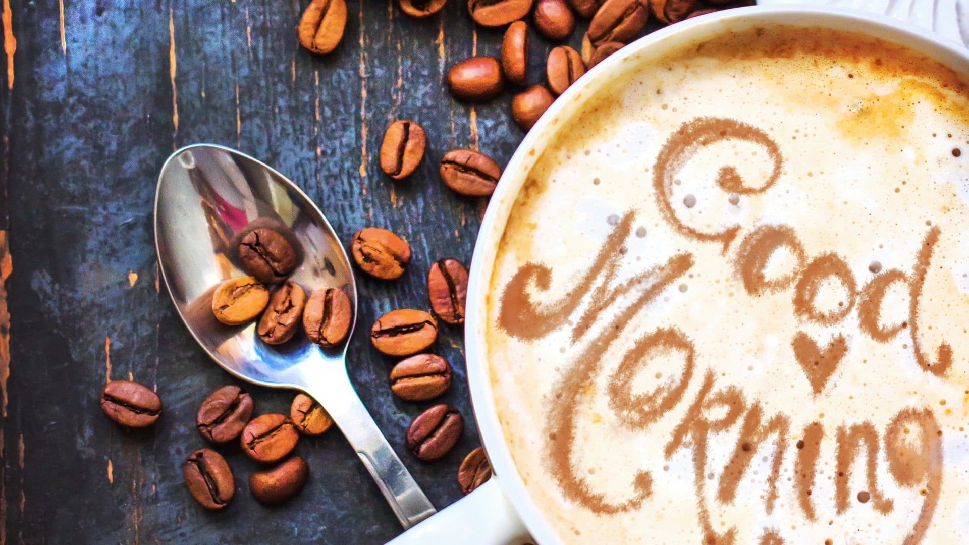 drink, steel, coffee - drink, food, refreshment, brown, table, eating utensil, cappuccino, frothy drink, spoon, roasted coffee bean, coffee, no people, HD Wallpaper