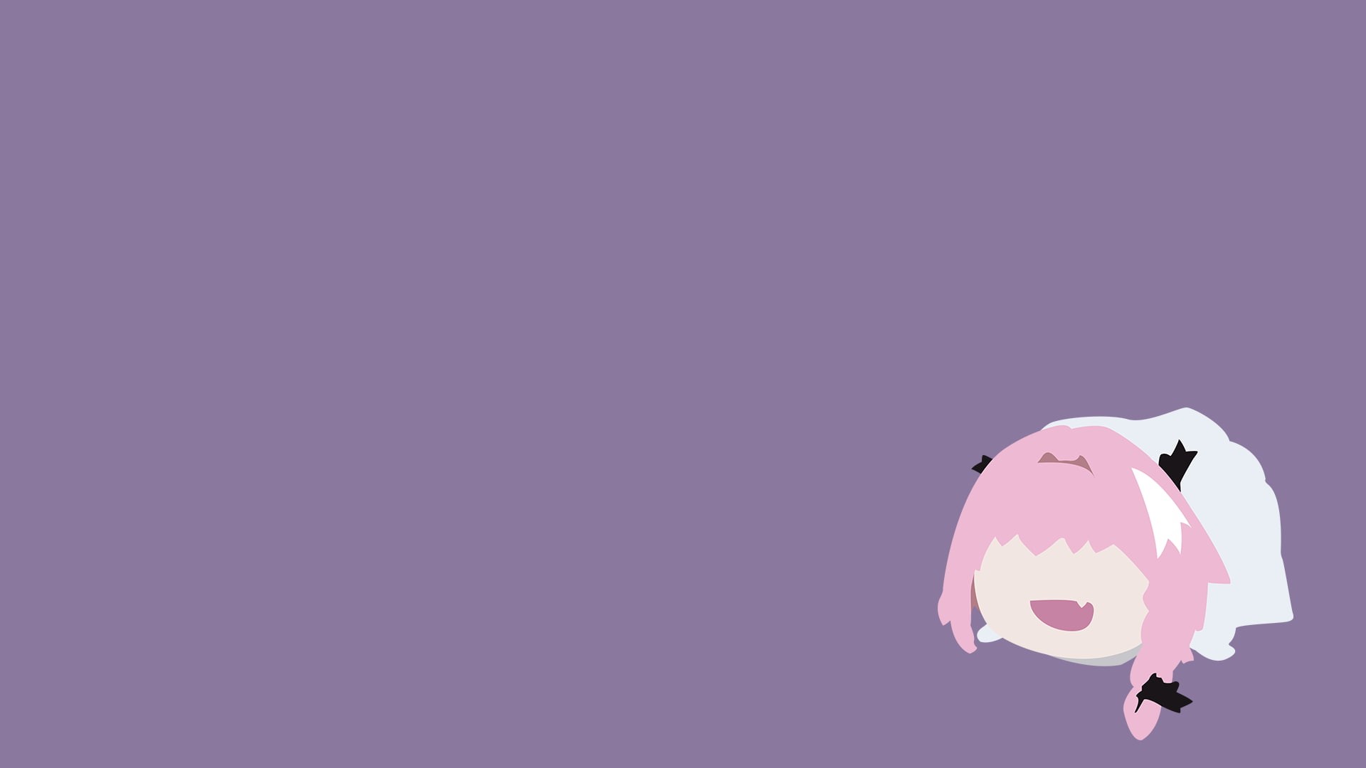 Astolfo (Fate/Apocrypha), minimalism, cursed astolfo bean plushie, Fate/Apocrypha, simple background, 1080P, Fate Series, HD Wallpaper