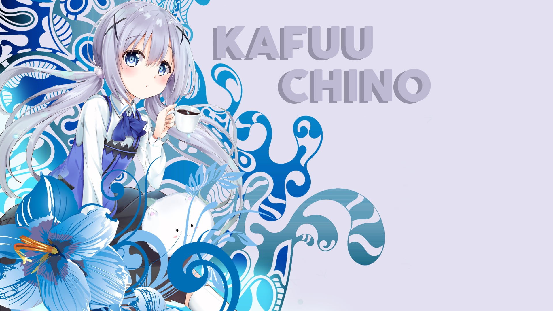 1080P, young women, text, women, beautiful woman, fashion, Kafuu Chino, chino, cappuccino, arts culture and entertainment, anime, western script, young adult, HD Wallpaper