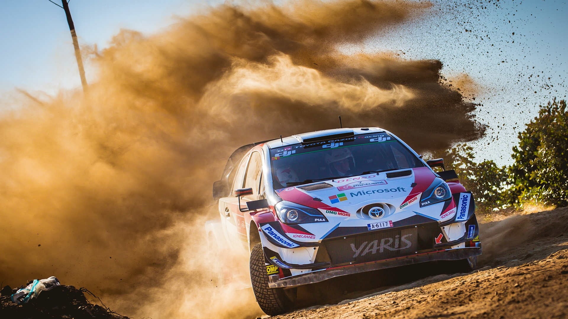 1080P, mode of transportation, males, gravel, vehicle, smoke - physical structure, sunset, dust, driving, nature, Latvala, Portugal, sky, Toyota, journey, HD Wallpaper