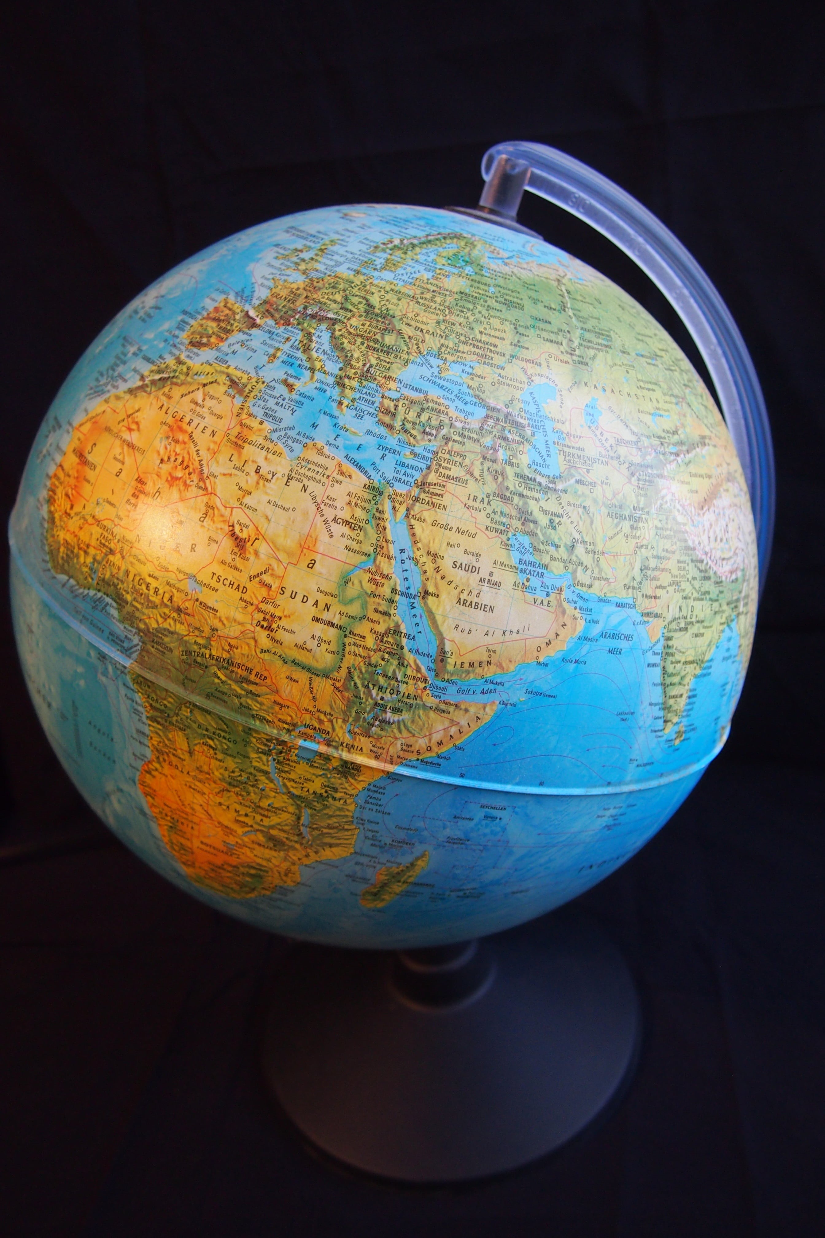 4K, space, high angle view, table, hemisphere, shape, planet earth, physical Geography, earth, single object, no people, still life, globe, blue, world, Phone HD Wallpaper