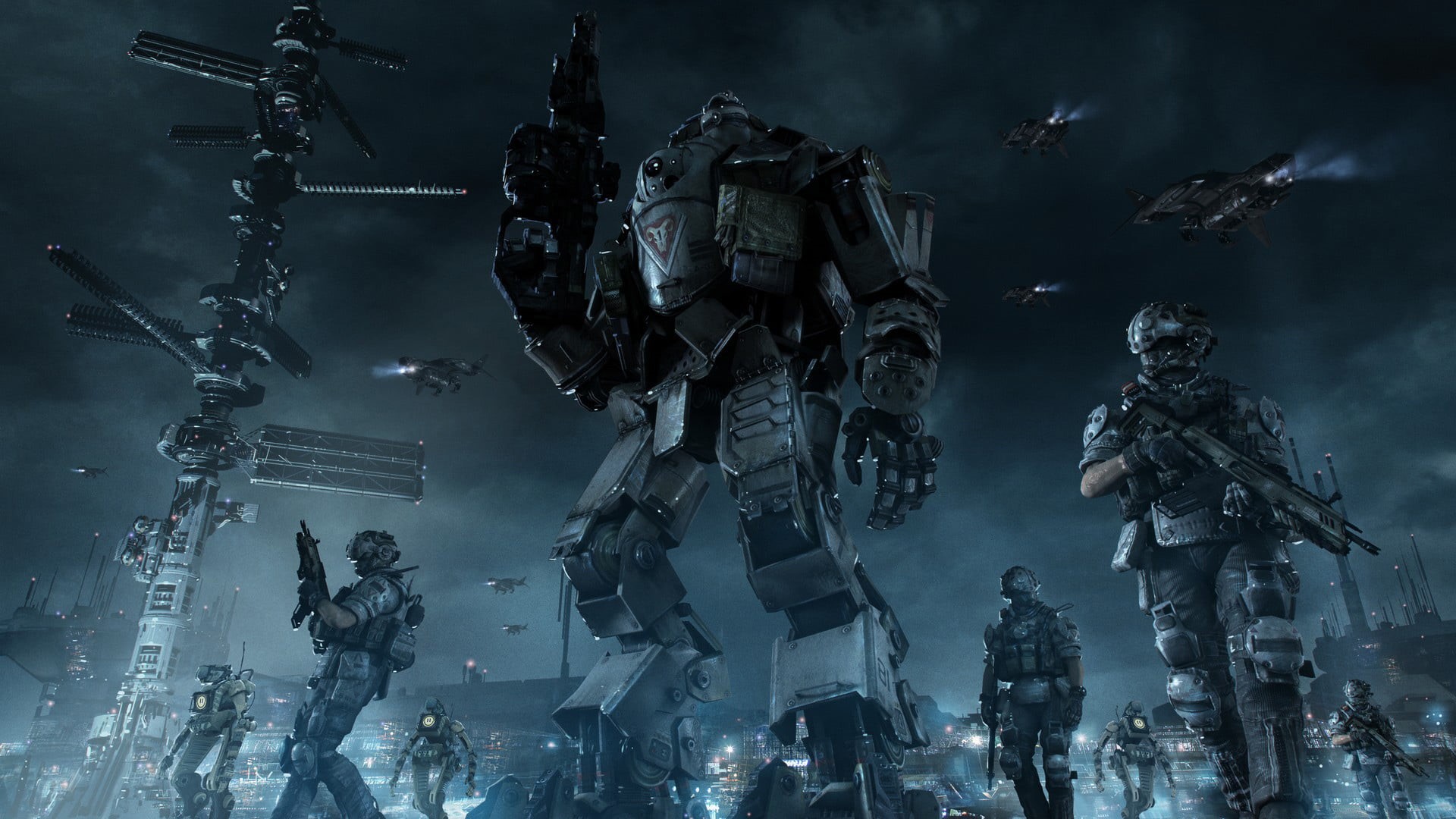 military, cyborg, security, conflict, government, adult, digital composite, armed forces, digital art, technology, Titanfall, video games, digital, Atlas (Titanfall), HD Wallpaper
