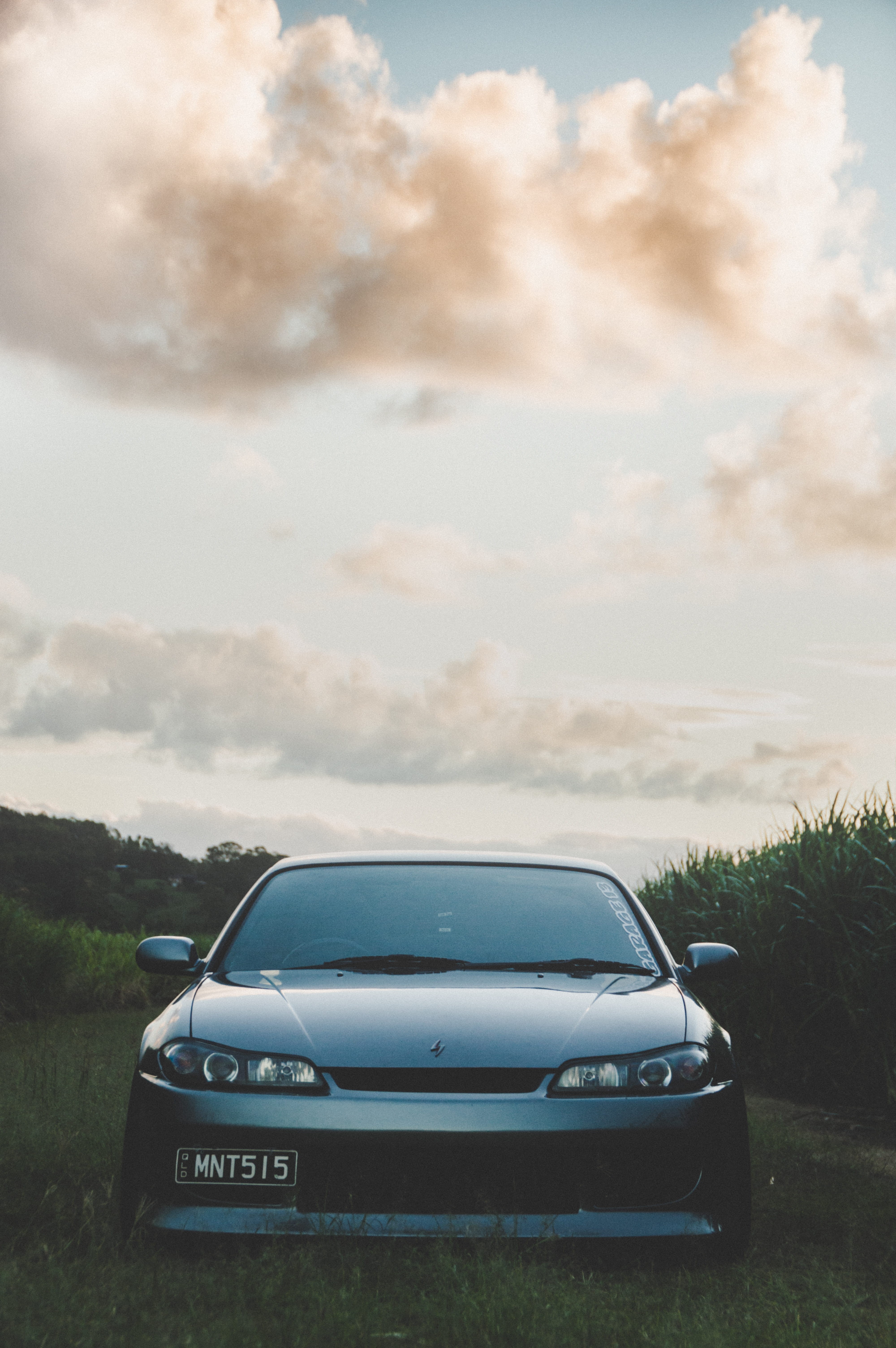 road, mode of transportation, cloud, road trip, sedan, parked, park, 5K, no people, vehicle, tree, transportation, motor vehicle, car, environment, field, Phone HD Wallpaper