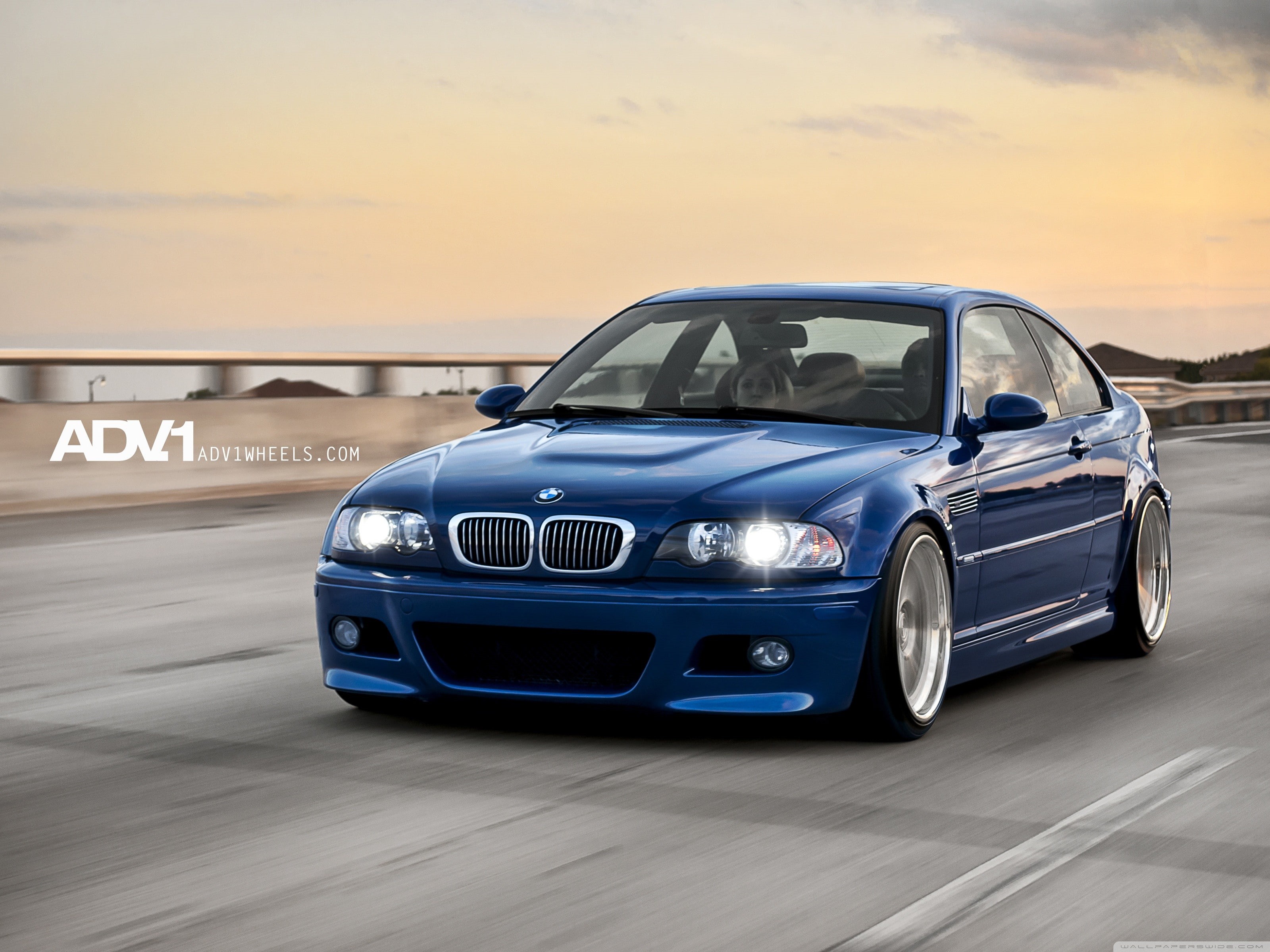 BMW M3, transportation, retro styled, text, vintage car, no people, land vehicle, motor vehicle, nature, car, road, motion, parking, travel, blue, sunset, HD Wallpaper
