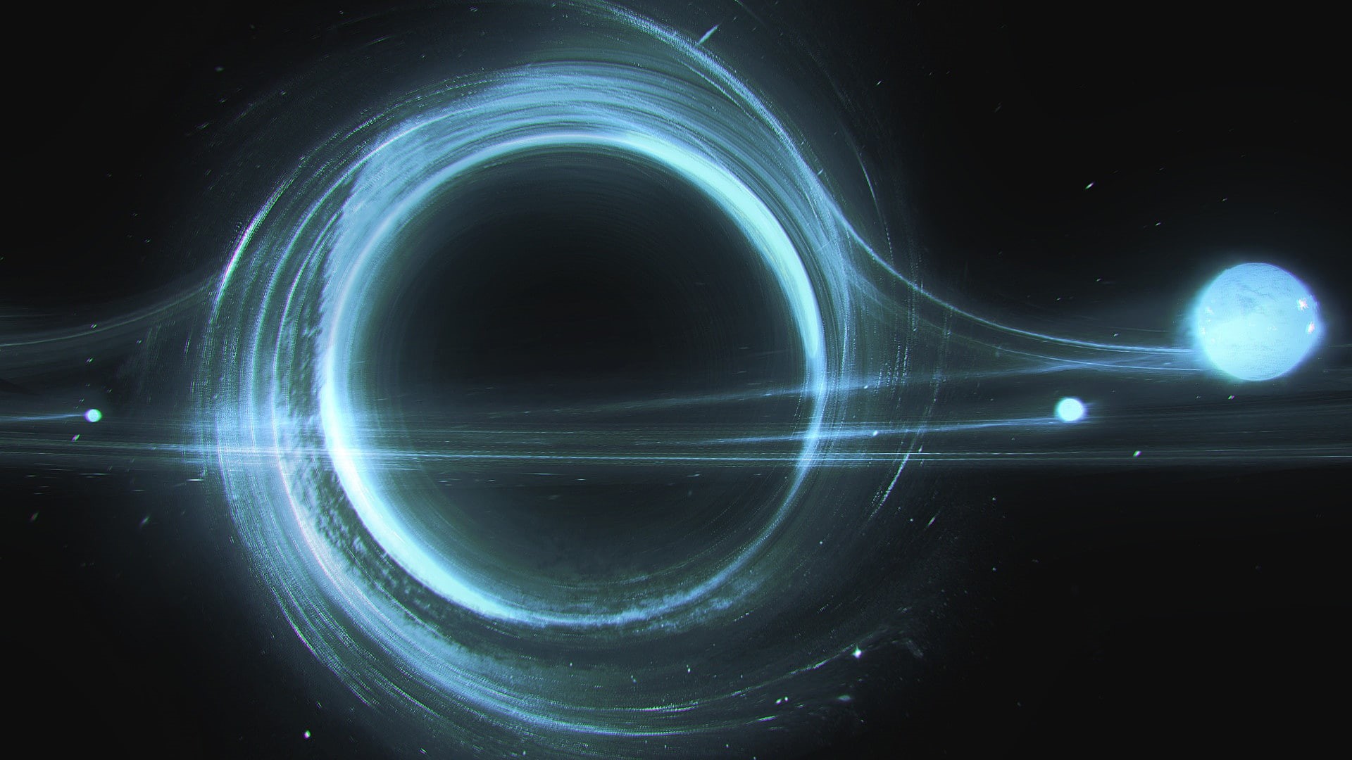 space, Jakub Grygier, black holes, digital art, space art, 1080P, HD Wallpaper