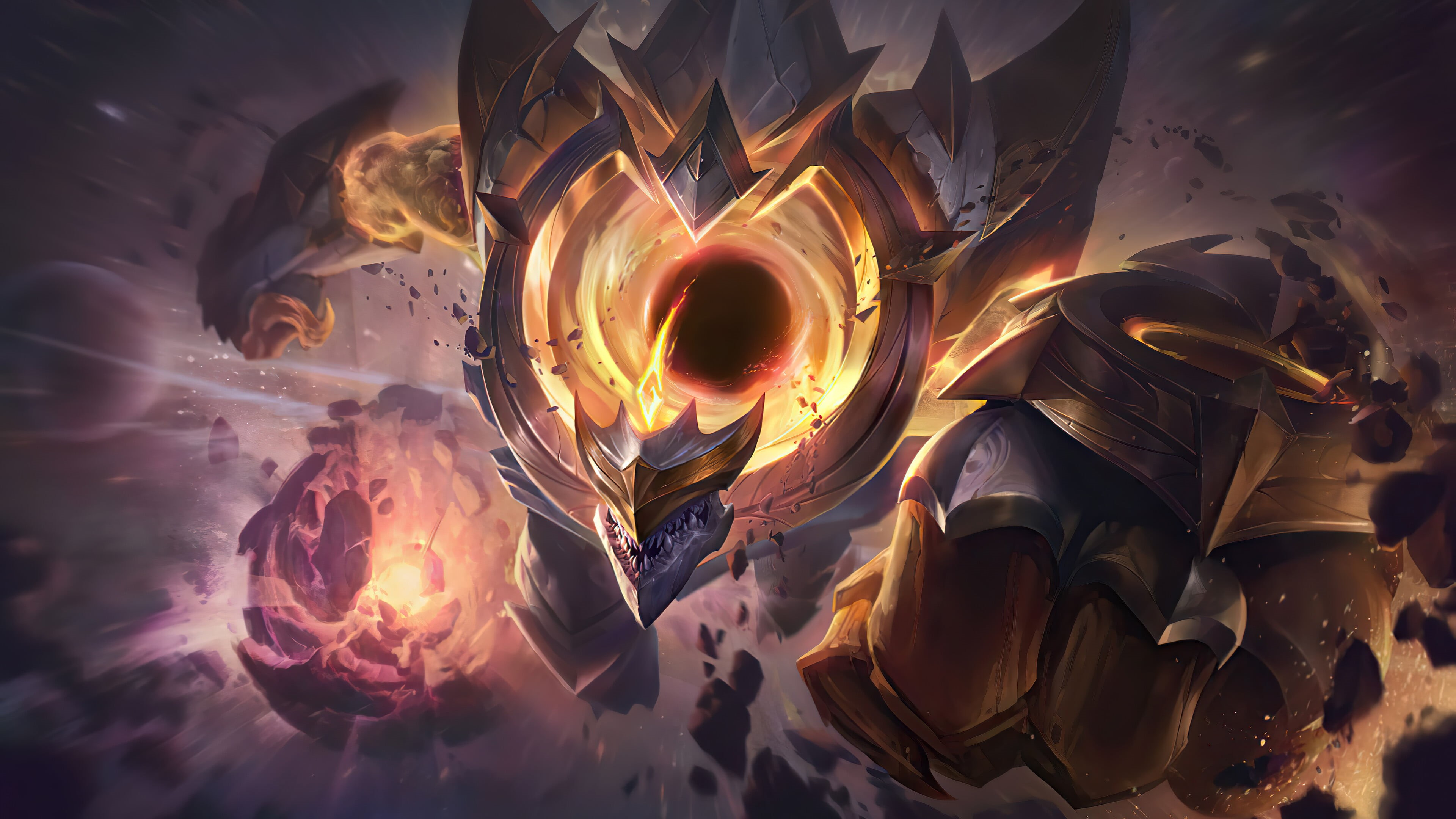 black holes, Riot Games, Malphite, planet, space, universe, League of Legends, 4K, galaxy, stars, dark, Summoners Rift, Cosmic Break, HD Wallpaper