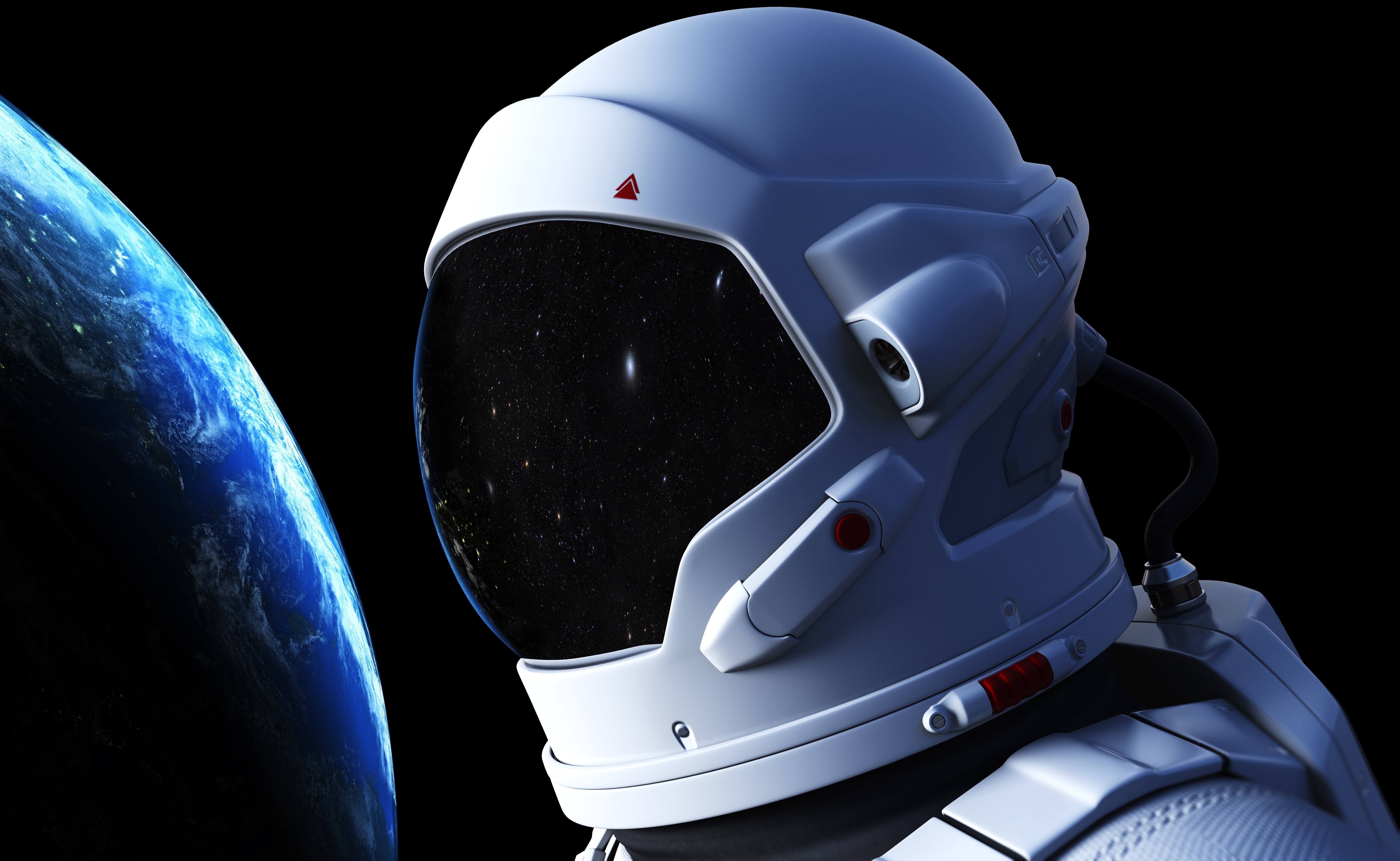 land vehicle, car, close-up, representation, art, technology, near, infinity, the output of open space, star field, helmet, bokeh, digital, HD Wallpaper