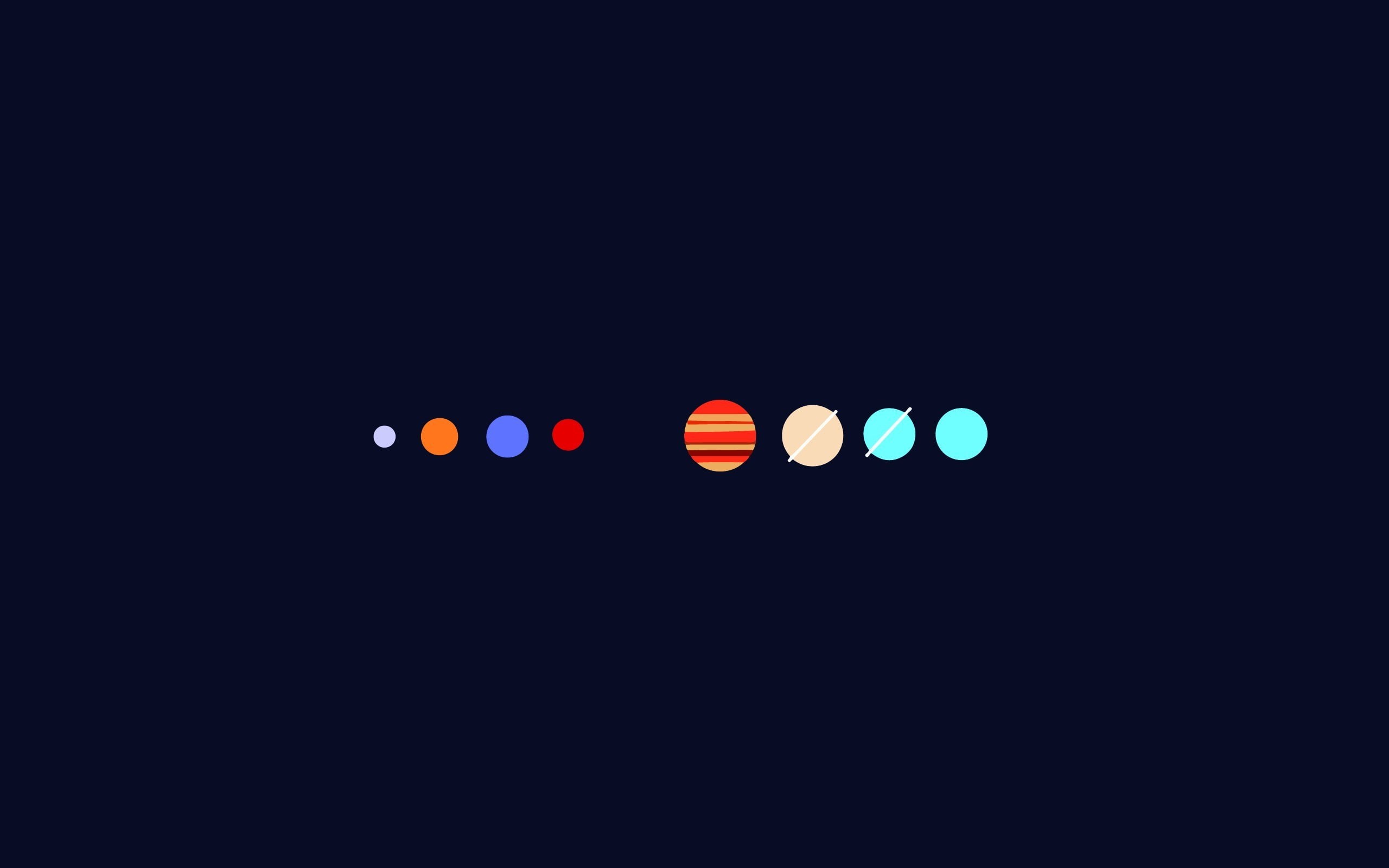 planet, Solar System, minimalism, 2K, HD Wallpaper