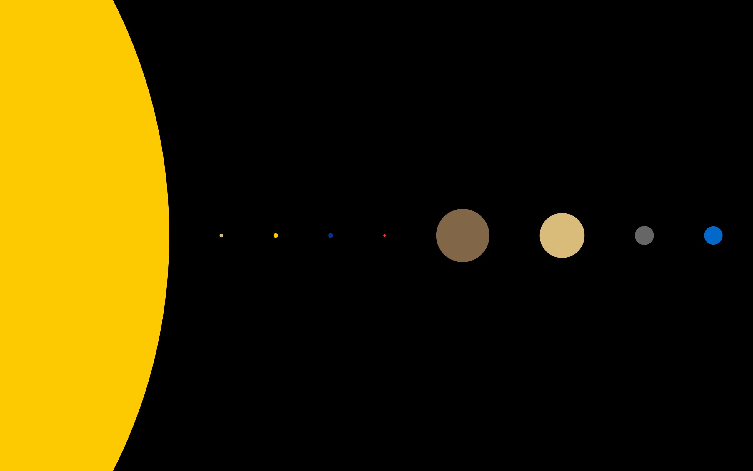 minimalism, 2K, planet, Solar System, artwork, HD Wallpaper