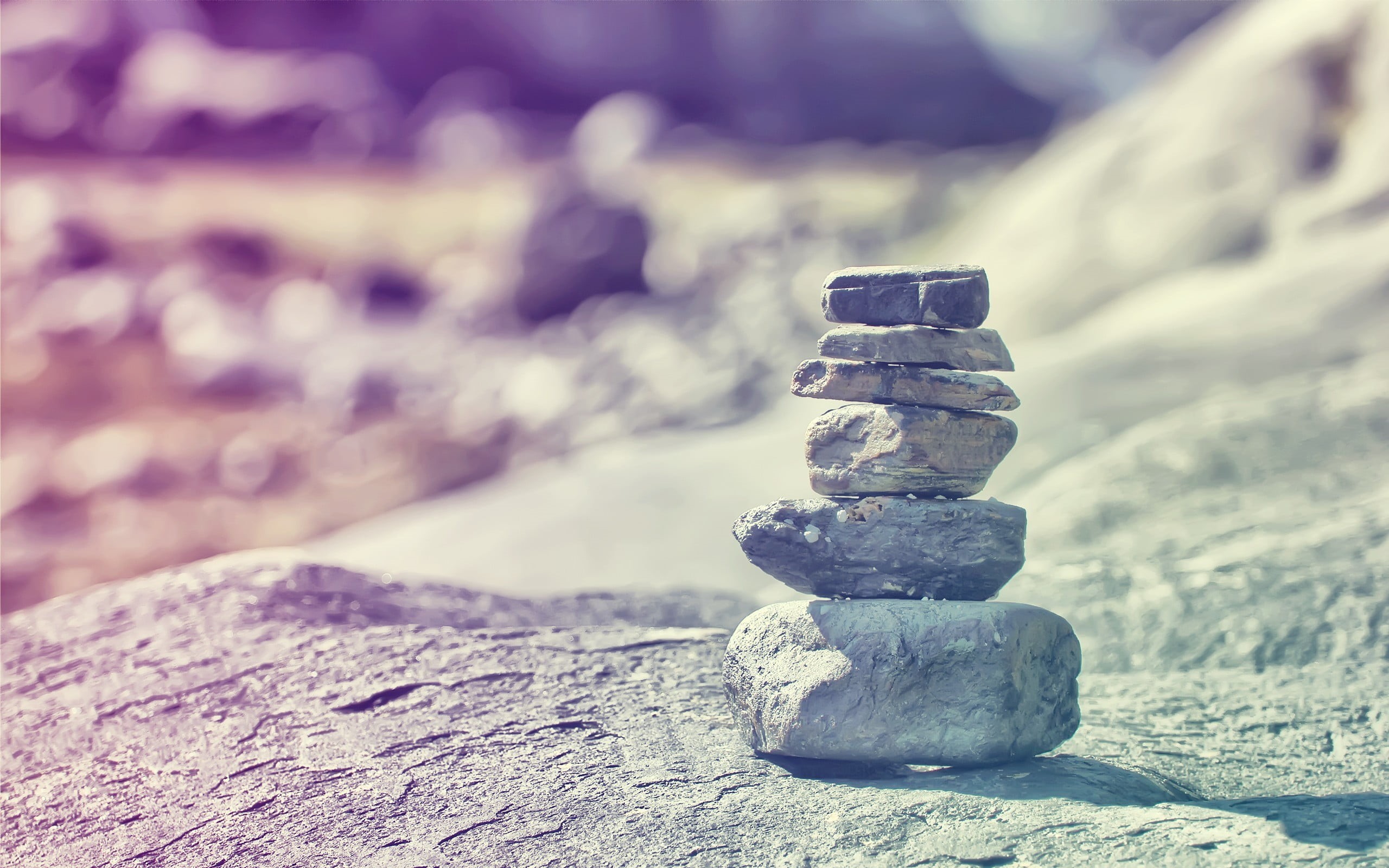 concepts, macro, close-up, focus on foreground, sunlight, nature, no People, gray, solid, rock - Object, 2K, summer, beach, tranquility, stack Rock, rock, HD Wallpaper