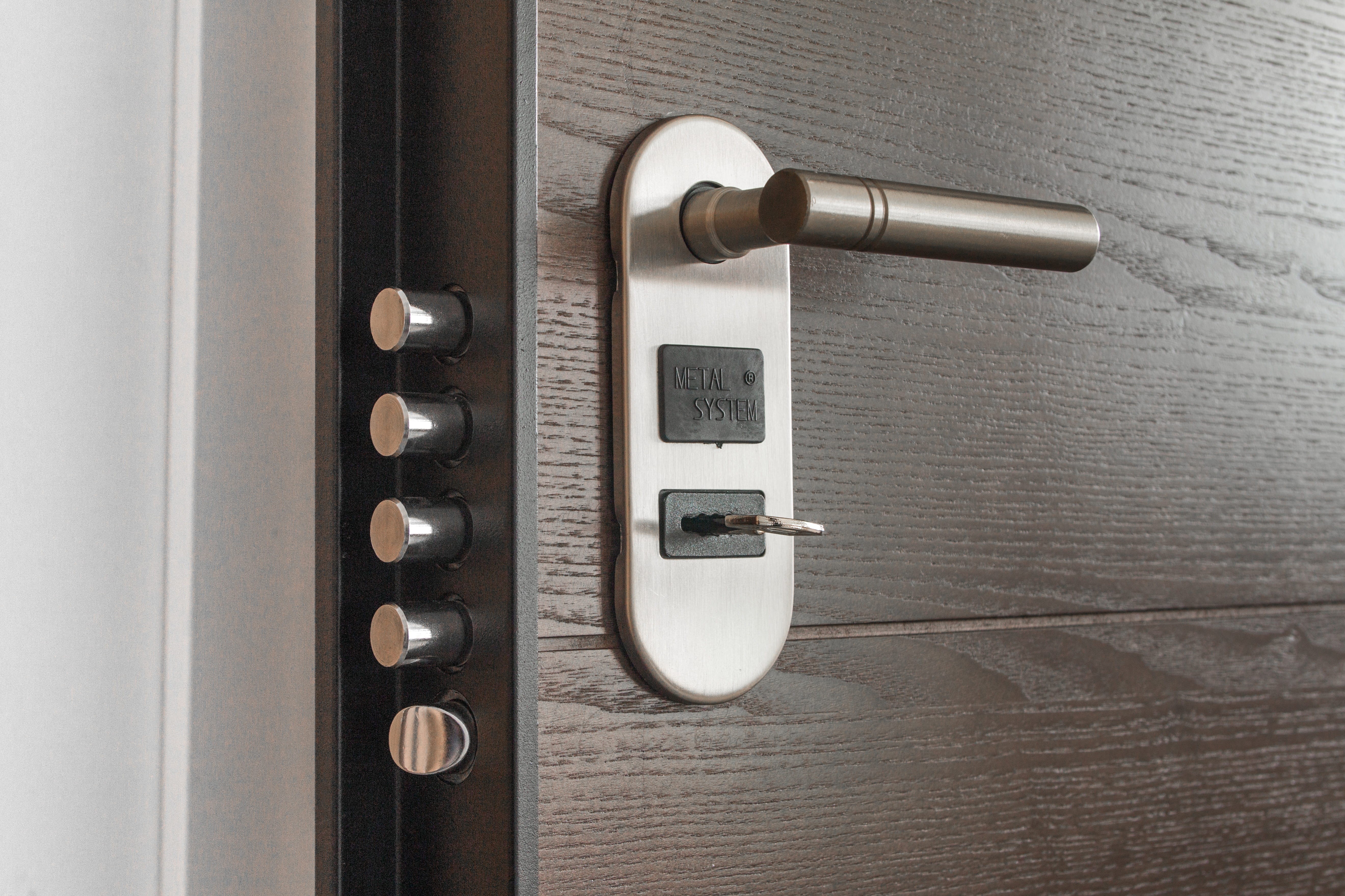 styled, focus on foreground, building, telephone, business, day, connection, white, inserting, opened, door, leaving, effortless, privacy, security, control, HD Wallpaper