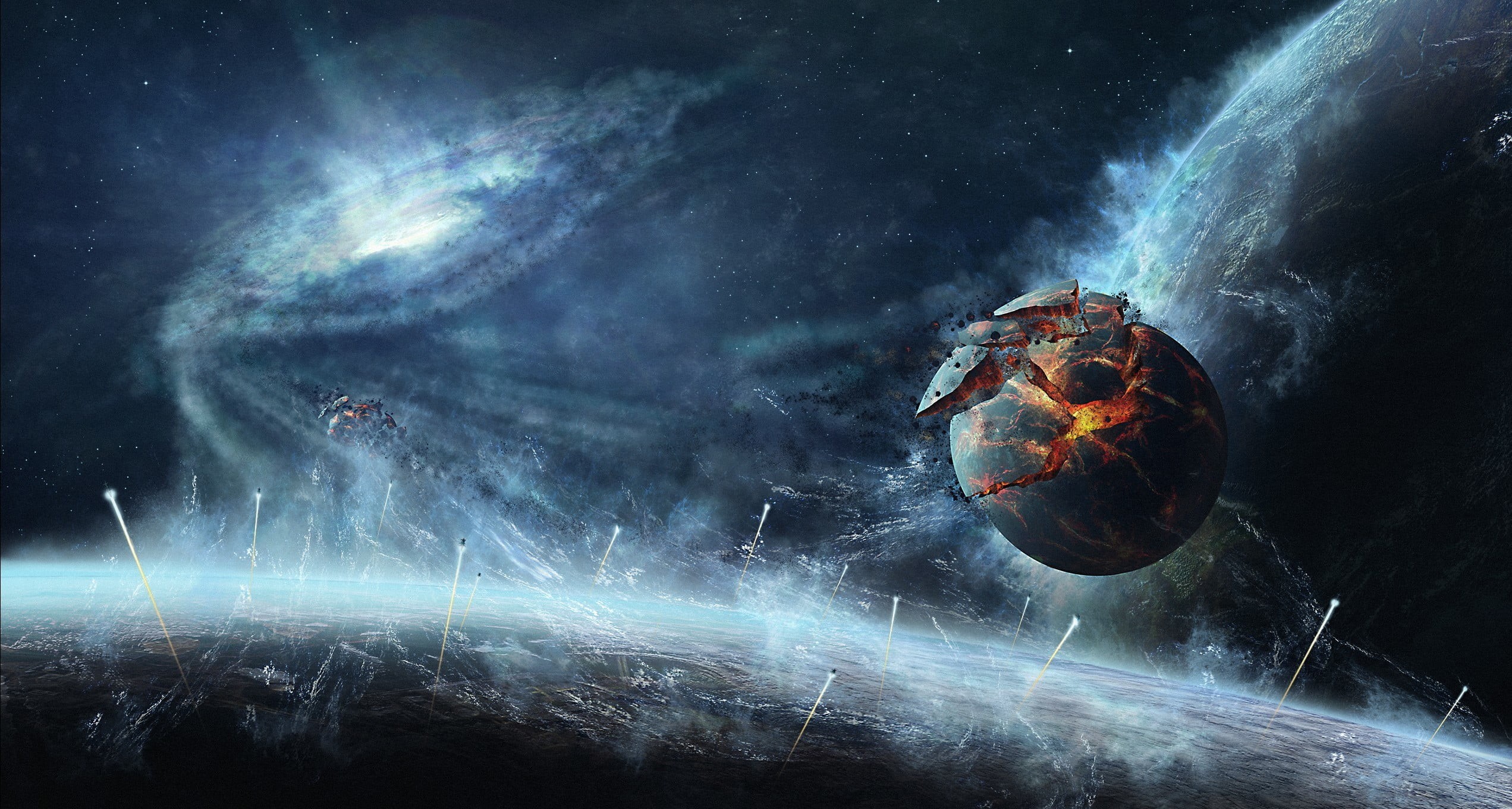 ships, motion, beauty in nature, illuminated, alien, sea, earth, deep, 1080P, glowing, abstract, light - Natural Phenomenon, astronomy, nebula, backgrounds, HD Wallpaper