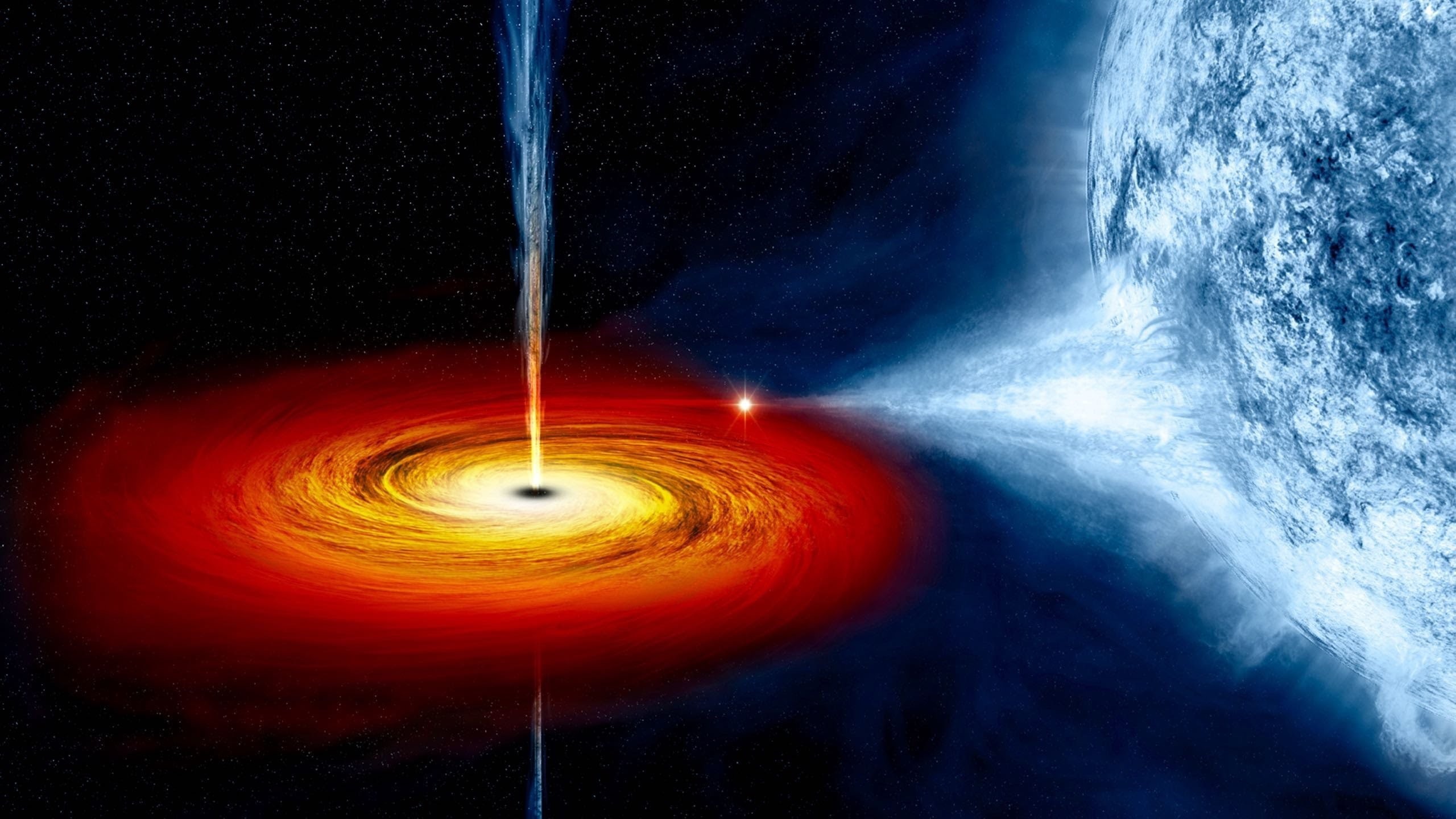 quasars, whirling, 2K, stars, space art, digital art, black holes, space, spiral, planet, universe, HD Wallpaper