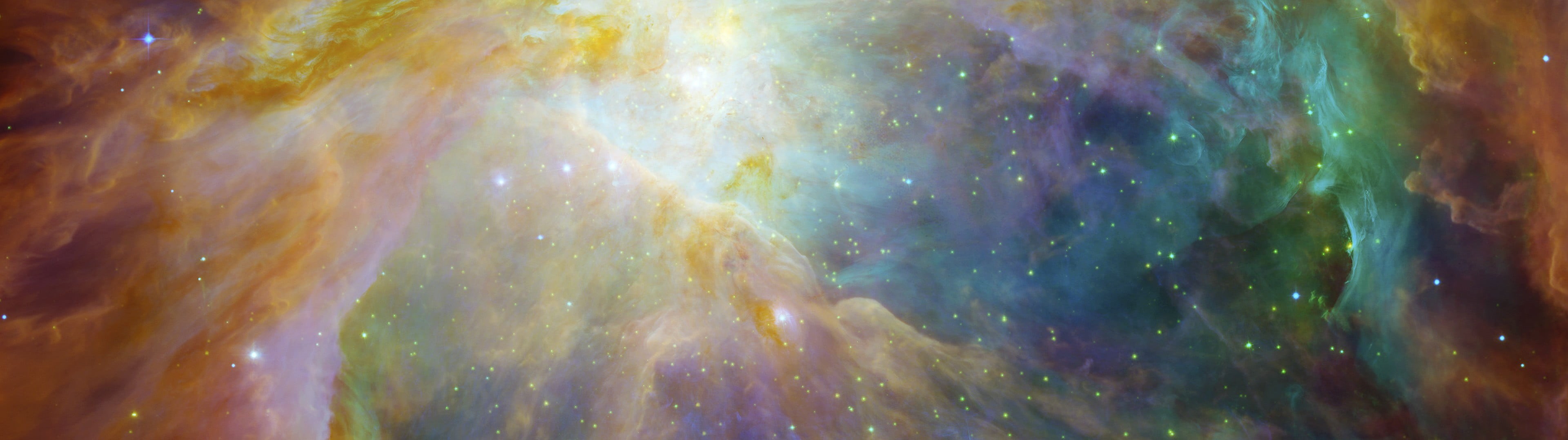 panoramic, close-up, dust, abstract, digital, colorful, motion, nature, night, universe, 4K, beauty in nature, mystery, multi colored, star - space, galaxy, HD Wallpaper