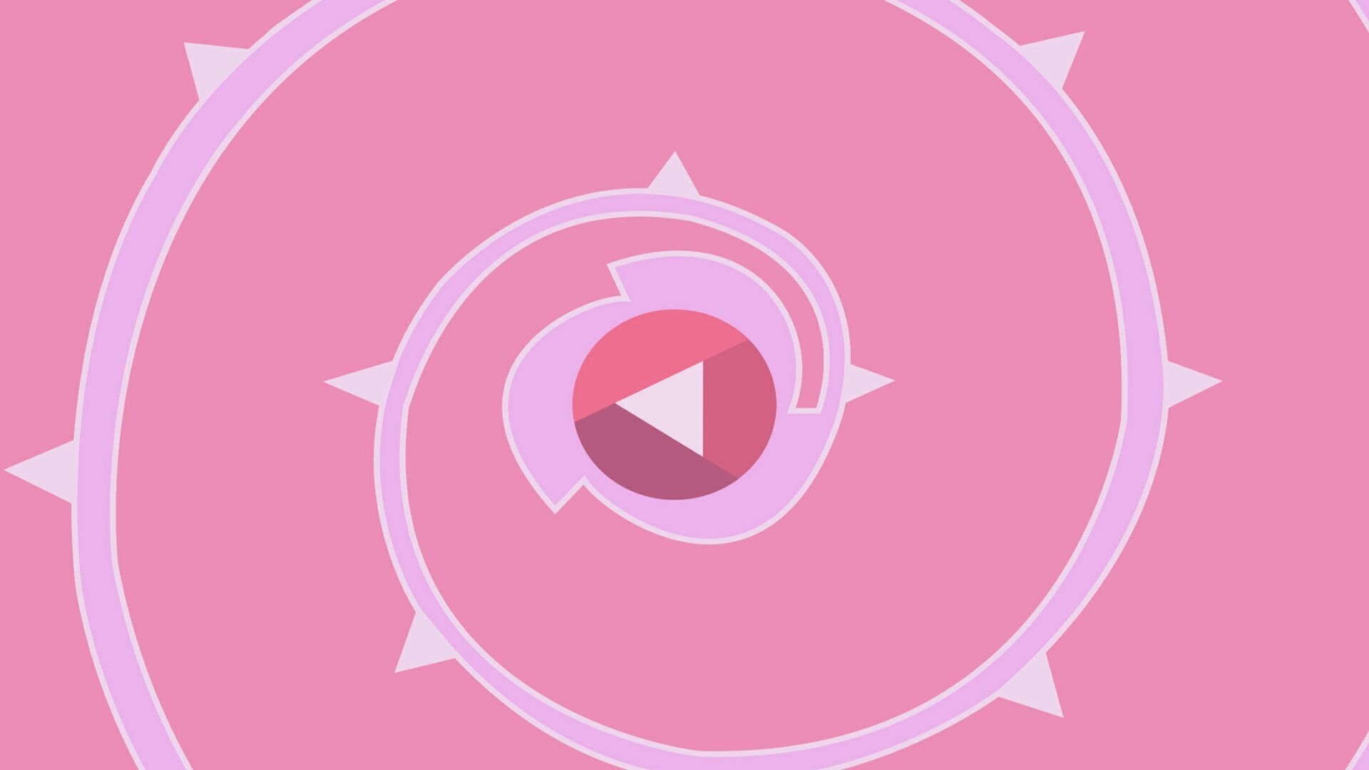 no people, steven universe, rose quartz, pink color, circle, sign, directional sign, arrow symbol, front view, shape, abstract, curve, 1080P, communication, HD Wallpaper