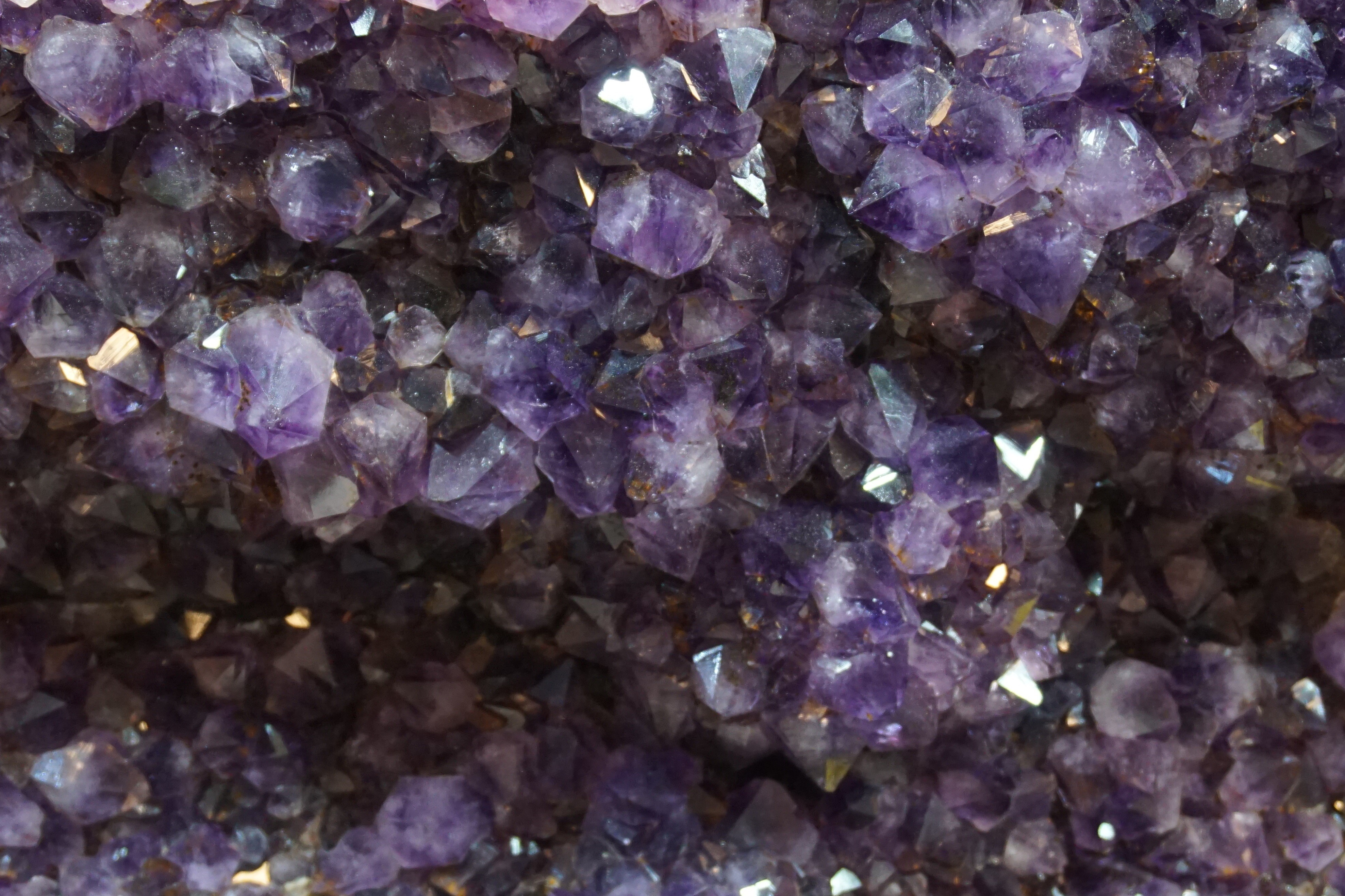 close, 4K, crystal, mineral, backgrounds, no people, full frame, precious gem, photo, purple, druze, solid, amethyst, nature, stone - object, violet, macro, HD Wallpaper