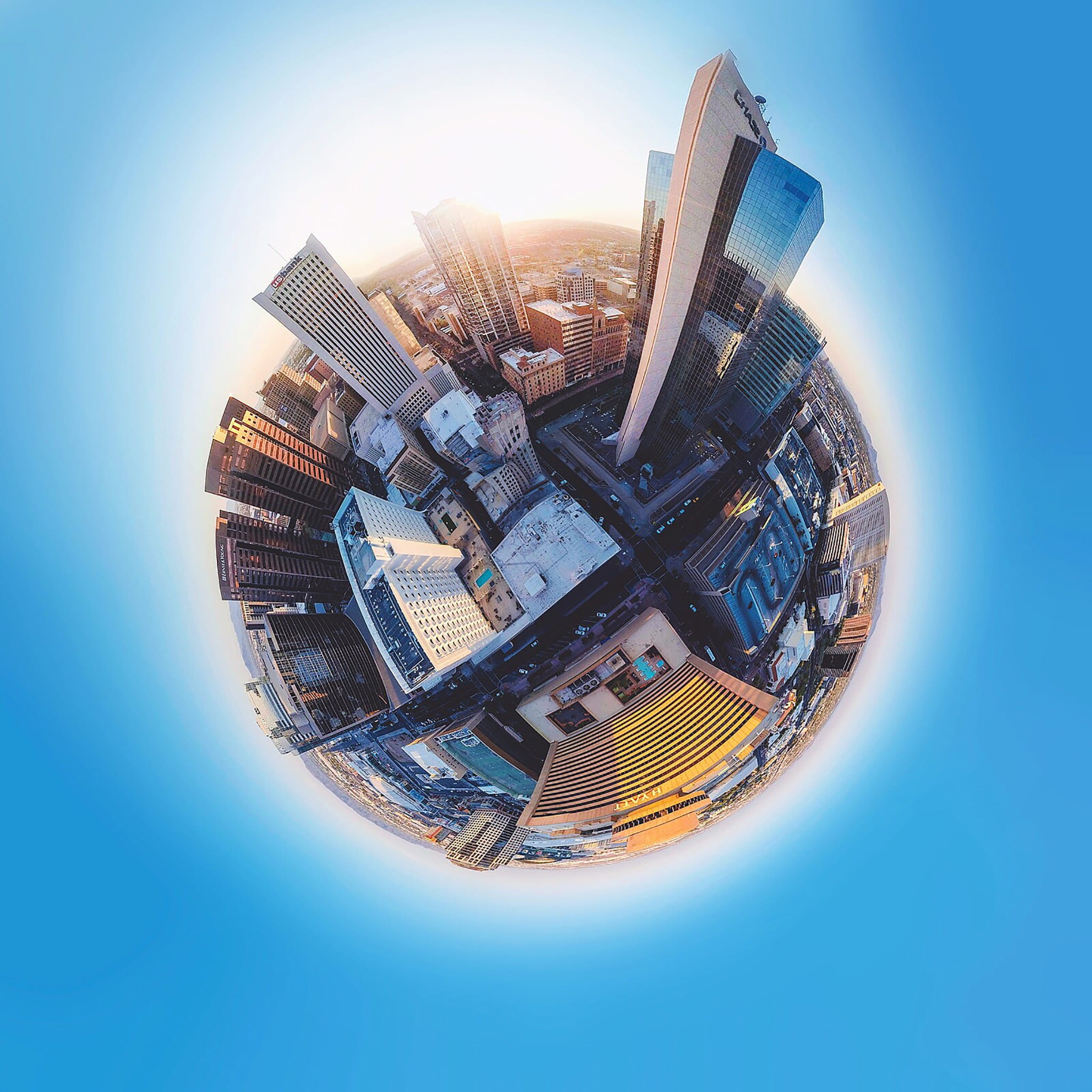 outdoors, lens, flat earth, reflection, built structure, eye, building, financial district, office building exterior, sky, building exterior, city, bright, Phone HD Wallpaper