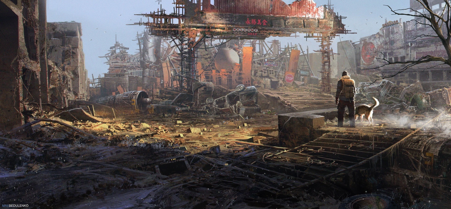 one person, deterioration, fuel and power generation, destruction, apocalyptic, occupation, destroyed, industry, standing, adult, smoke - physical structure, HD Wallpaper
