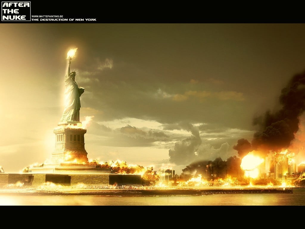 nature, water, architecture, female likeness, no people, city, liberty, sky, statue, cityscape, travel, war, freedom, flame, cloud - sky, sculpture, travel destinations, HD Wallpaper