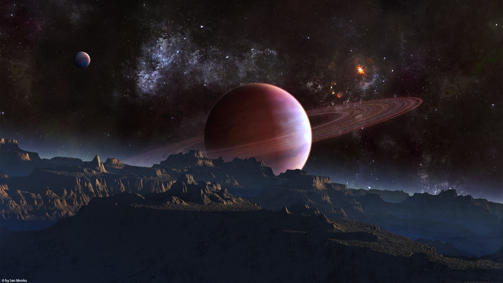 720P, planetary rings, planet, space, HD Wallpaper