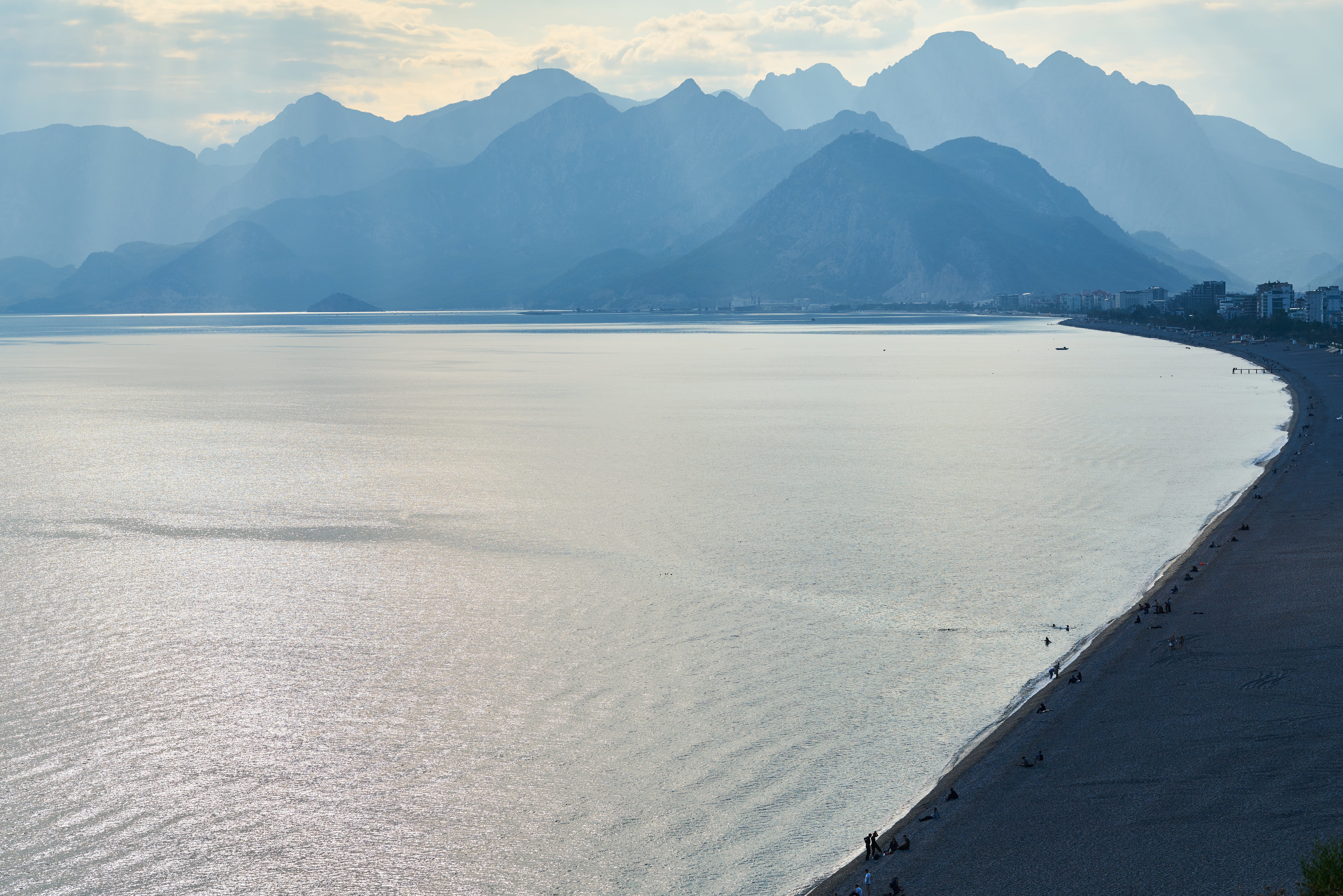 beauty in nature, remote, tranquil scene, konyaalti, coastal, marine, peace, mountain range, scenics - nature, no people, sea, landscape, taurus mountains, HD Wallpaper