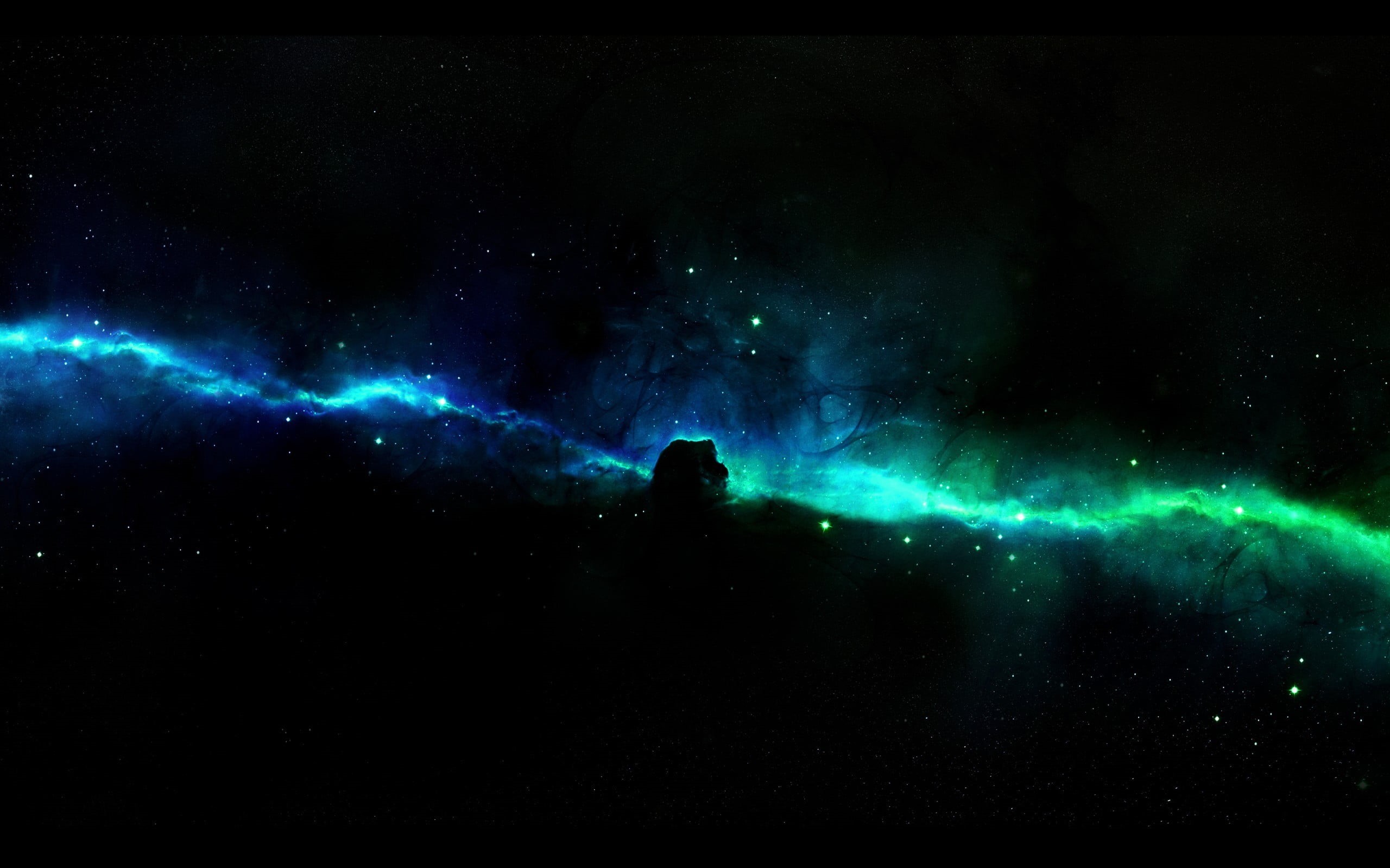outdoors, astronomy, light - natural phenomenon, space, unrecognizable person, illustration, scenics - nature, beauty in nature, nebula, rear view, one person, HD Wallpaper