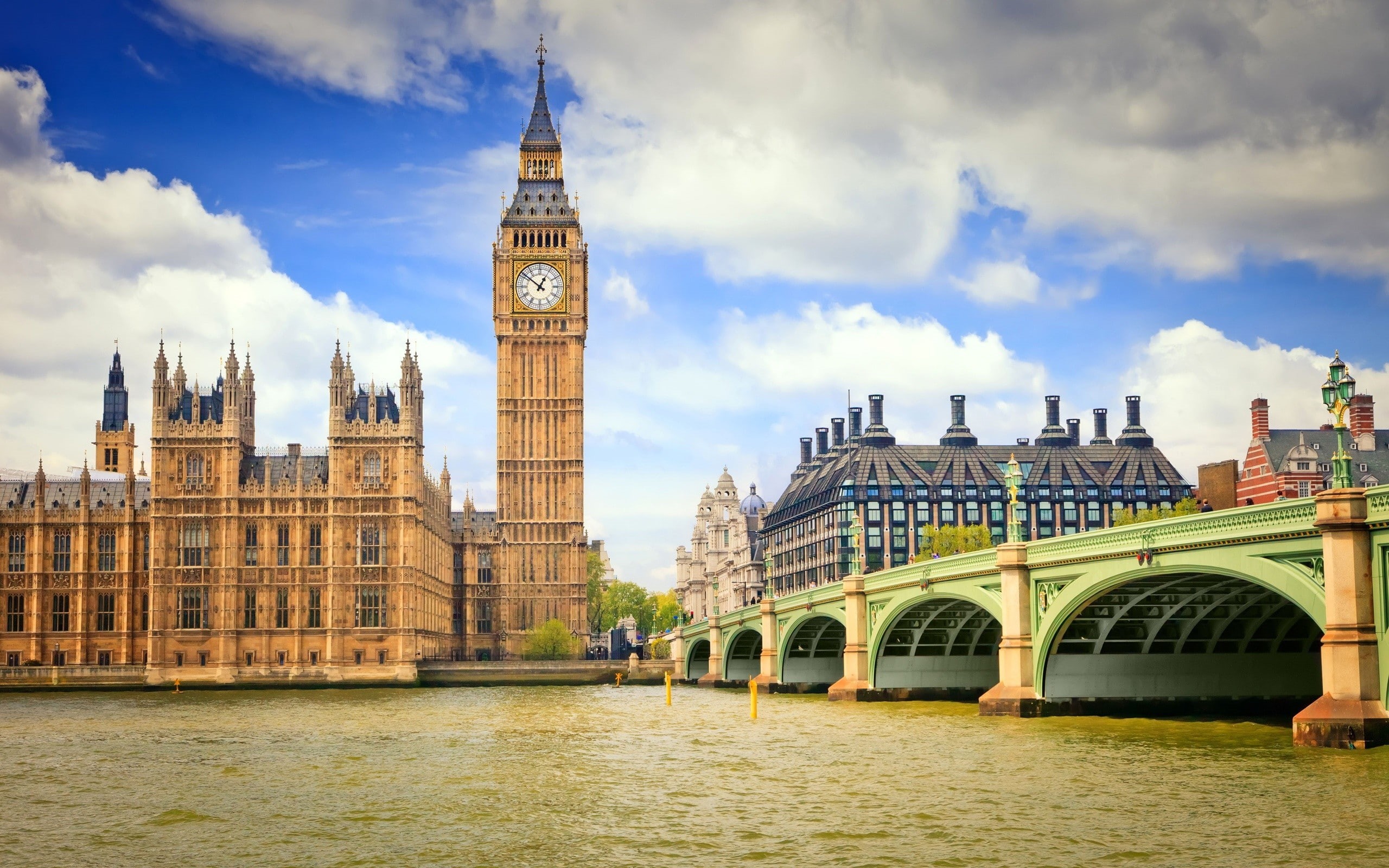 River Thames, UK, Big Ben, 2K, Westminster, bridge, London, HD Wallpaper