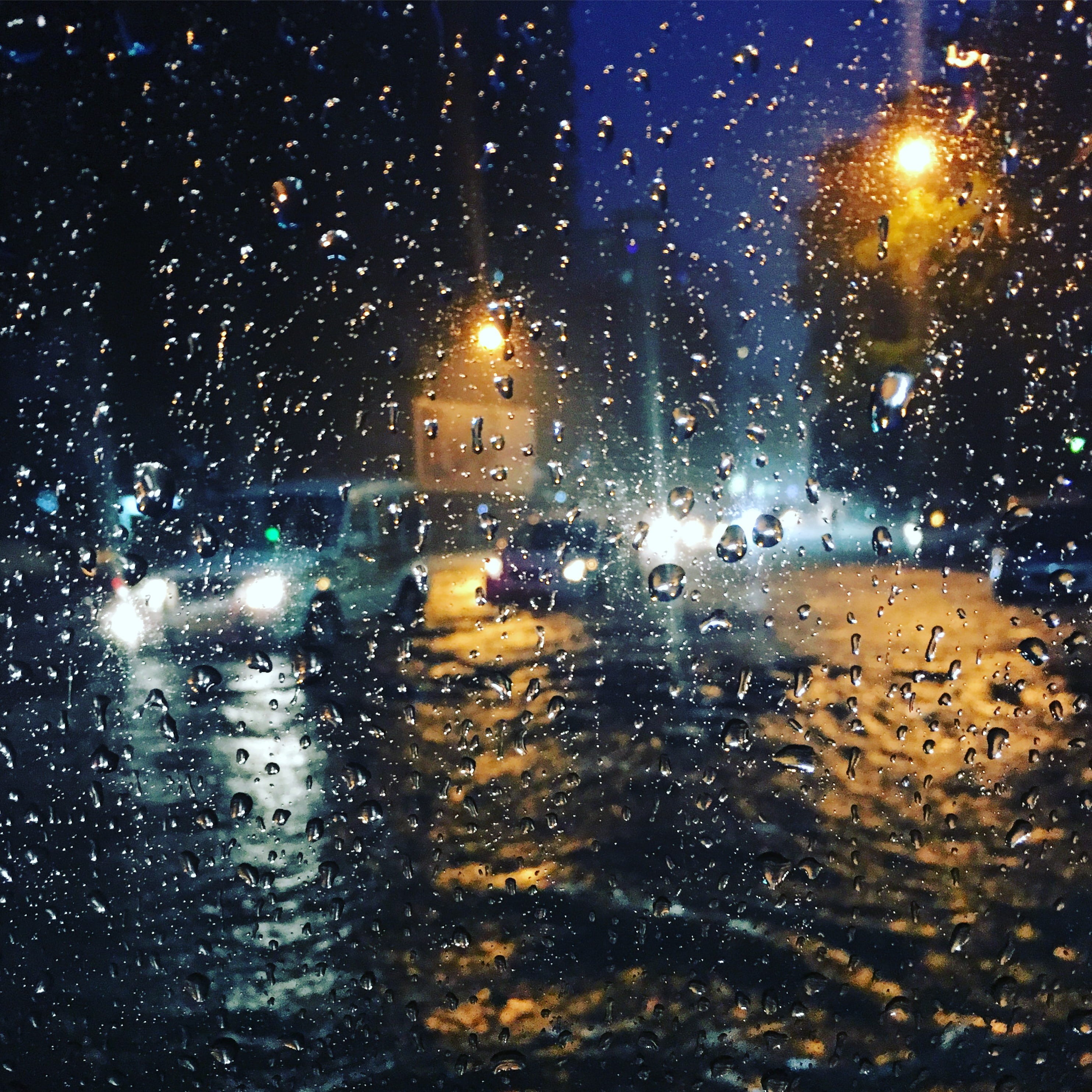 transportation, car, 16, glass, drops, rainy season, rain, land vehicle, window, night, raindrop, transparent, glass - material, outdoors, no people, 2K, Phone HD Wallpaper