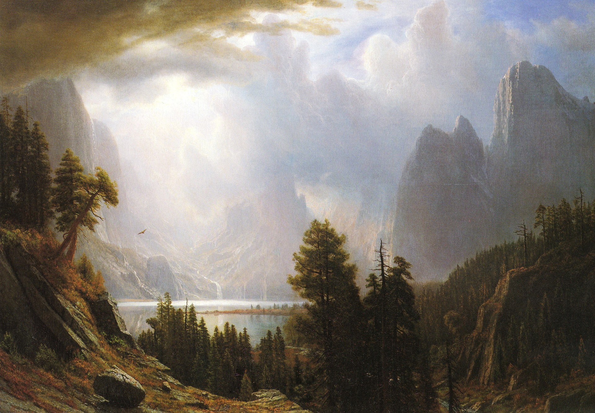 picture, nature, Albert Bierstadt, 1080P, Landscape, HD Wallpaper