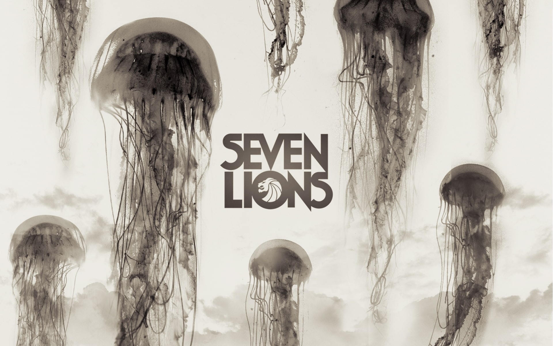1080P, Seven Lions, jellyfish, music, sepia, Jelly Fish, HD Wallpaper